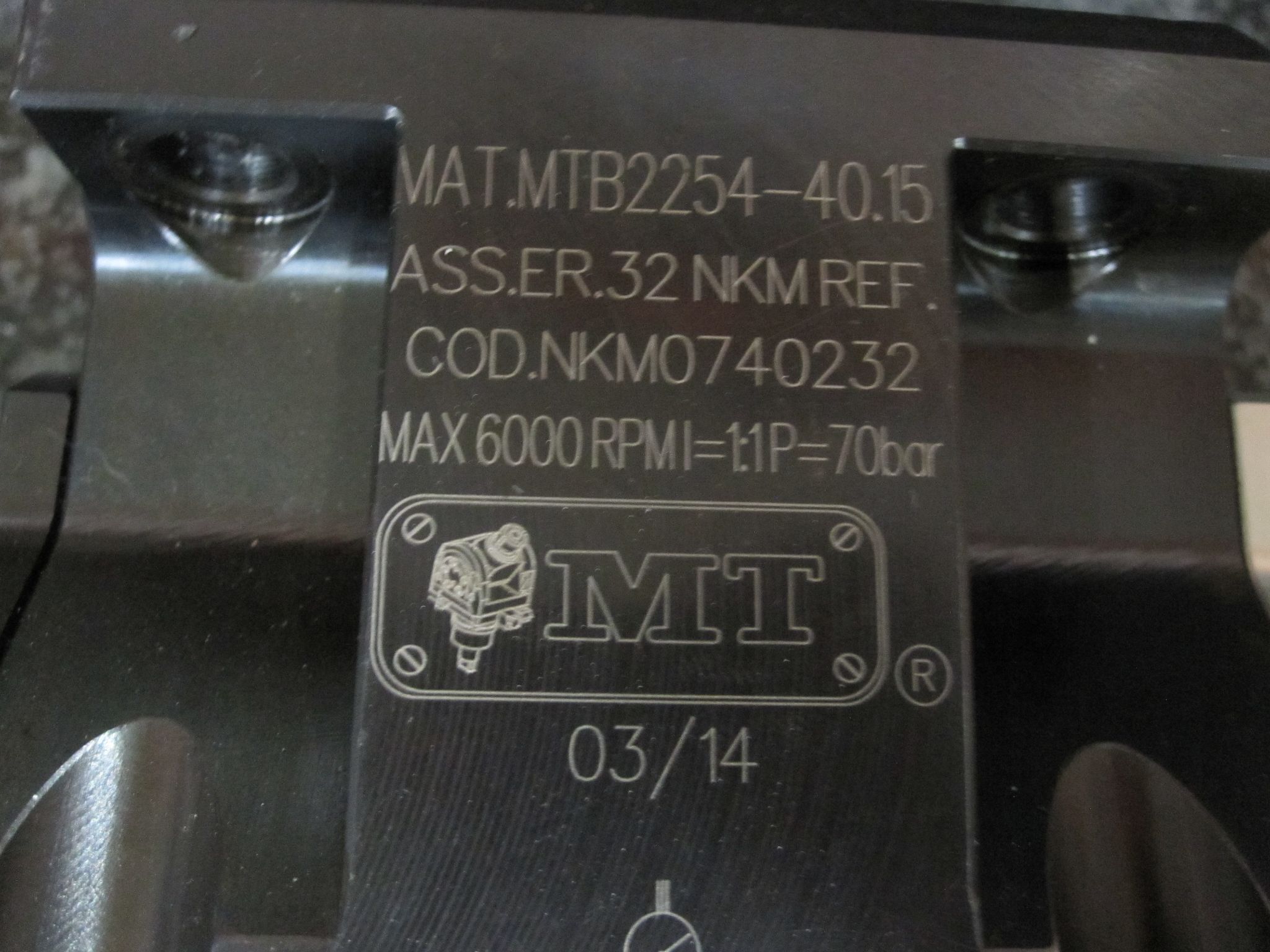 MT MARCHETTI NKM0740232 90 DEGREE RIGHT ANGLE LIVE DRIVEN TOOL HOLDER ER32 8