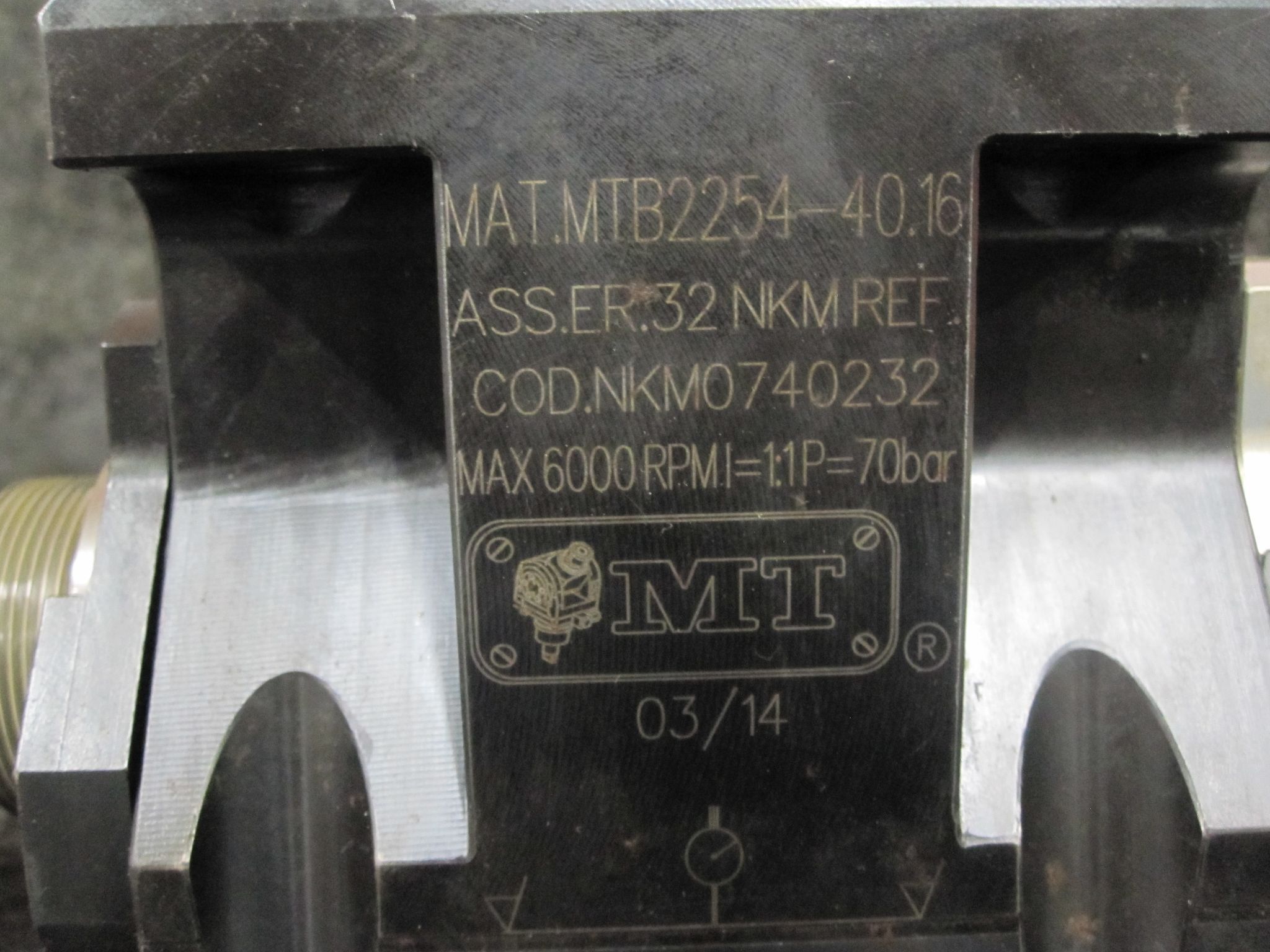 MT MARCHETTI NKM0740232 90 DEGREE RIGHT ANGLE LIVE DRIVEN TOOL HOLDER ER32 6