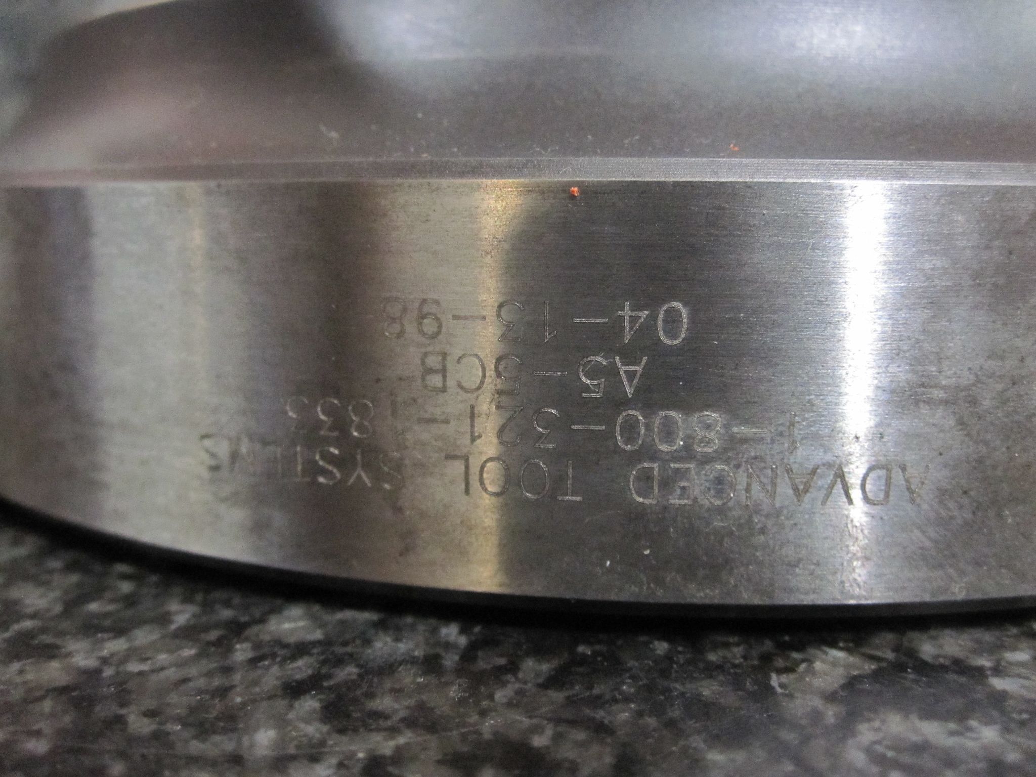 ADVANCED TOOL SYSTEMS ATS 5C COLLET CHUCK A5-5CB A2-5 MOUNT LATHE PULL BACK 1