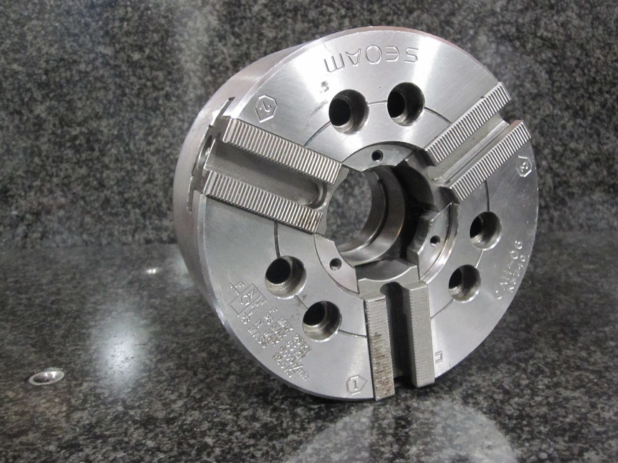 SEOAM 6" POWER CHUCK 3-JAW HYDRUALIC CAH-06 A2-5 6