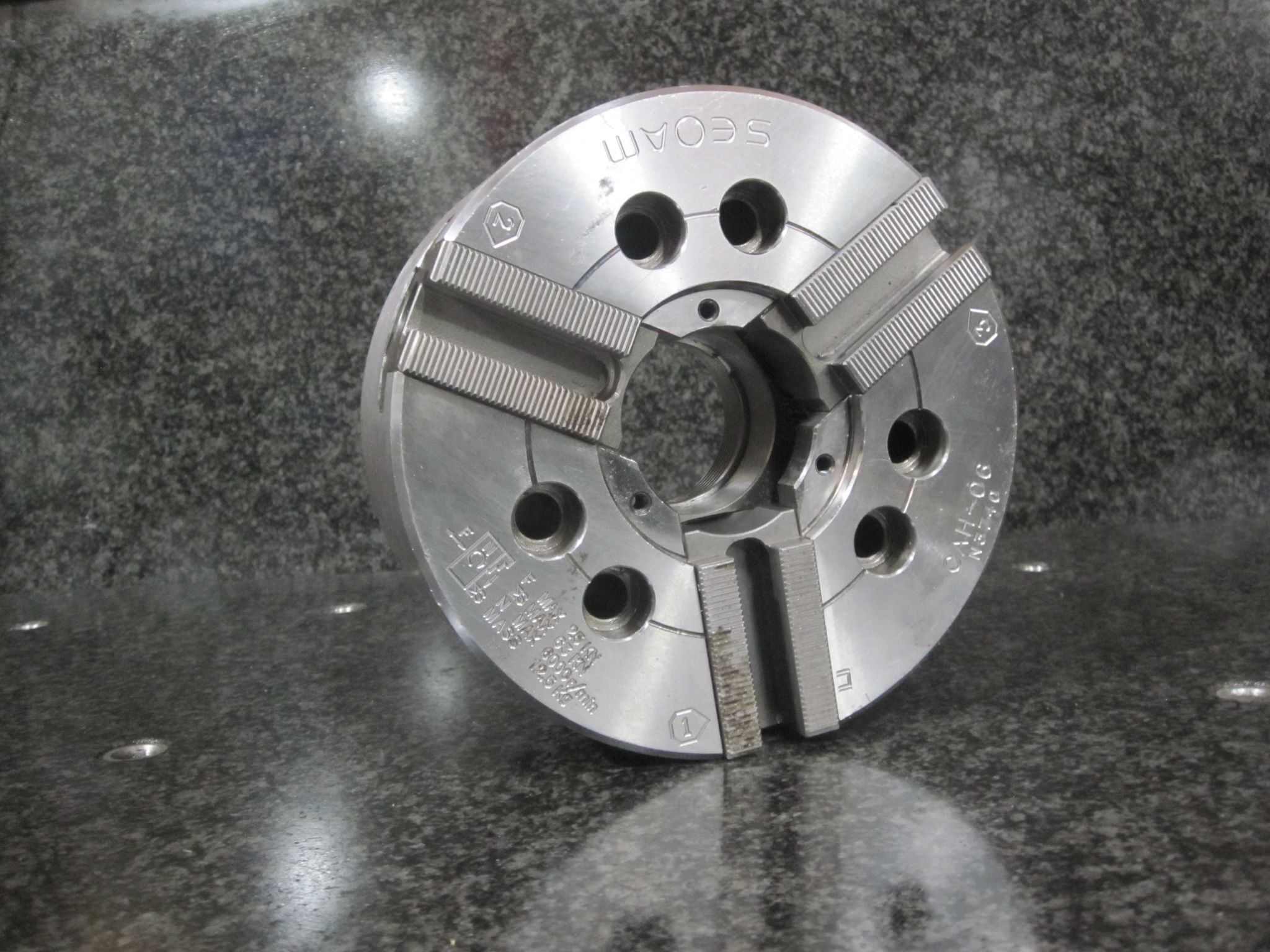 SEOAM 6" POWER CHUCK 3-JAW HYDRUALIC CAH-06 A2-5 0