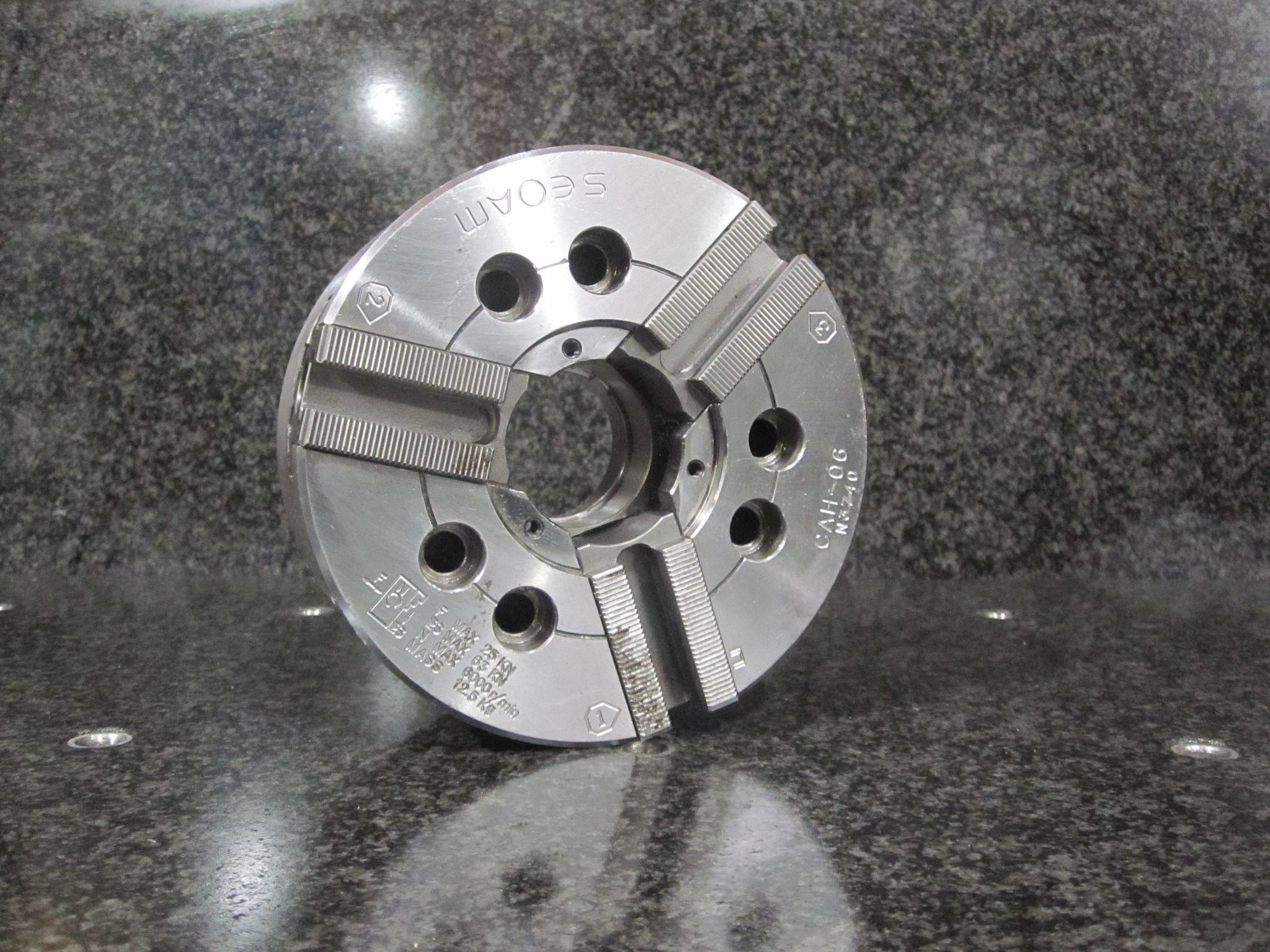 SEOAM 6" POWER CHUCK 3-JAW HYDRUALIC CAH-06 A2-5 10