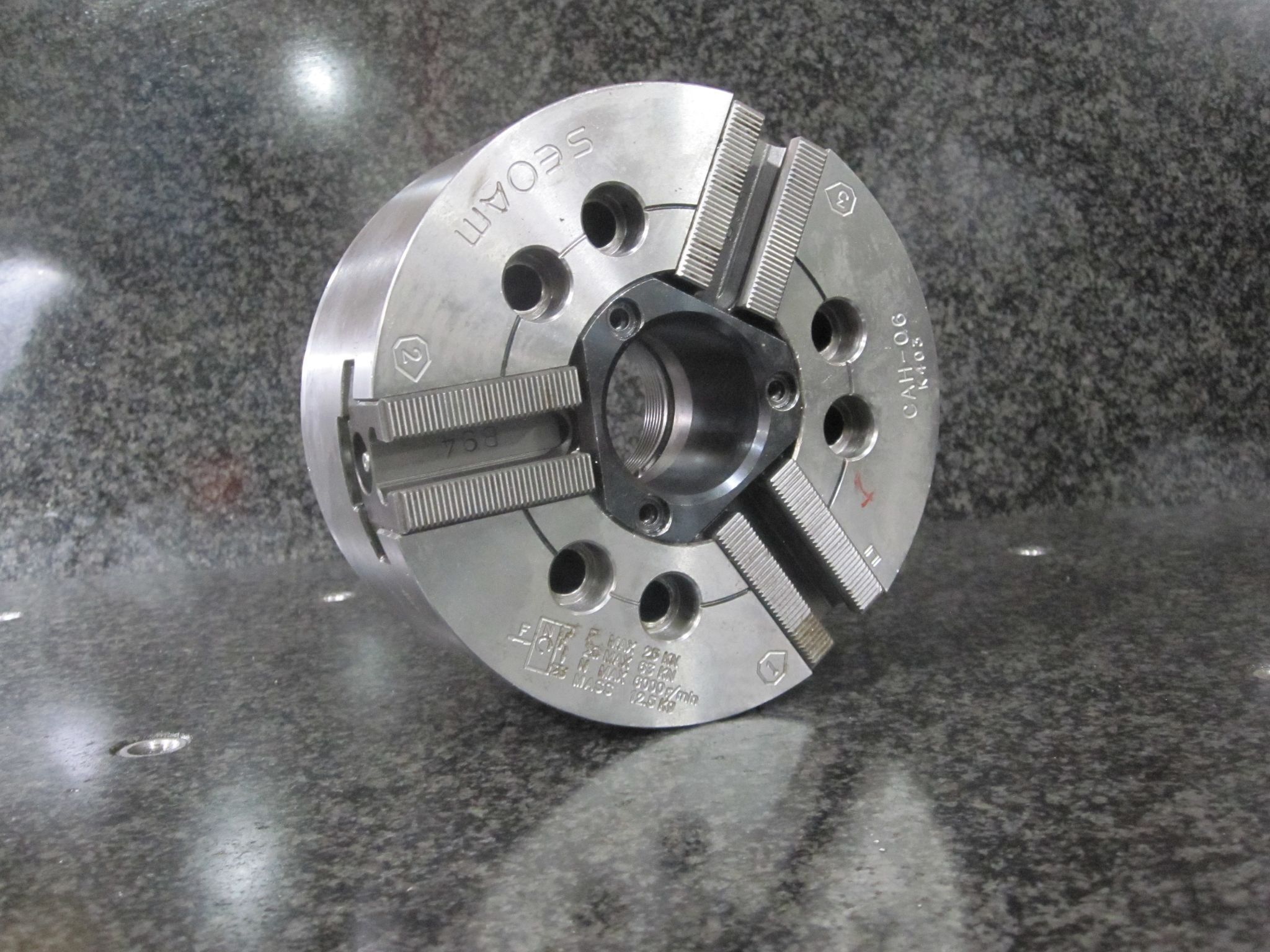 SEOAM 6" POWER CHUCK 3-JAW HYDRUALIC CAH-06 A2-5 0
