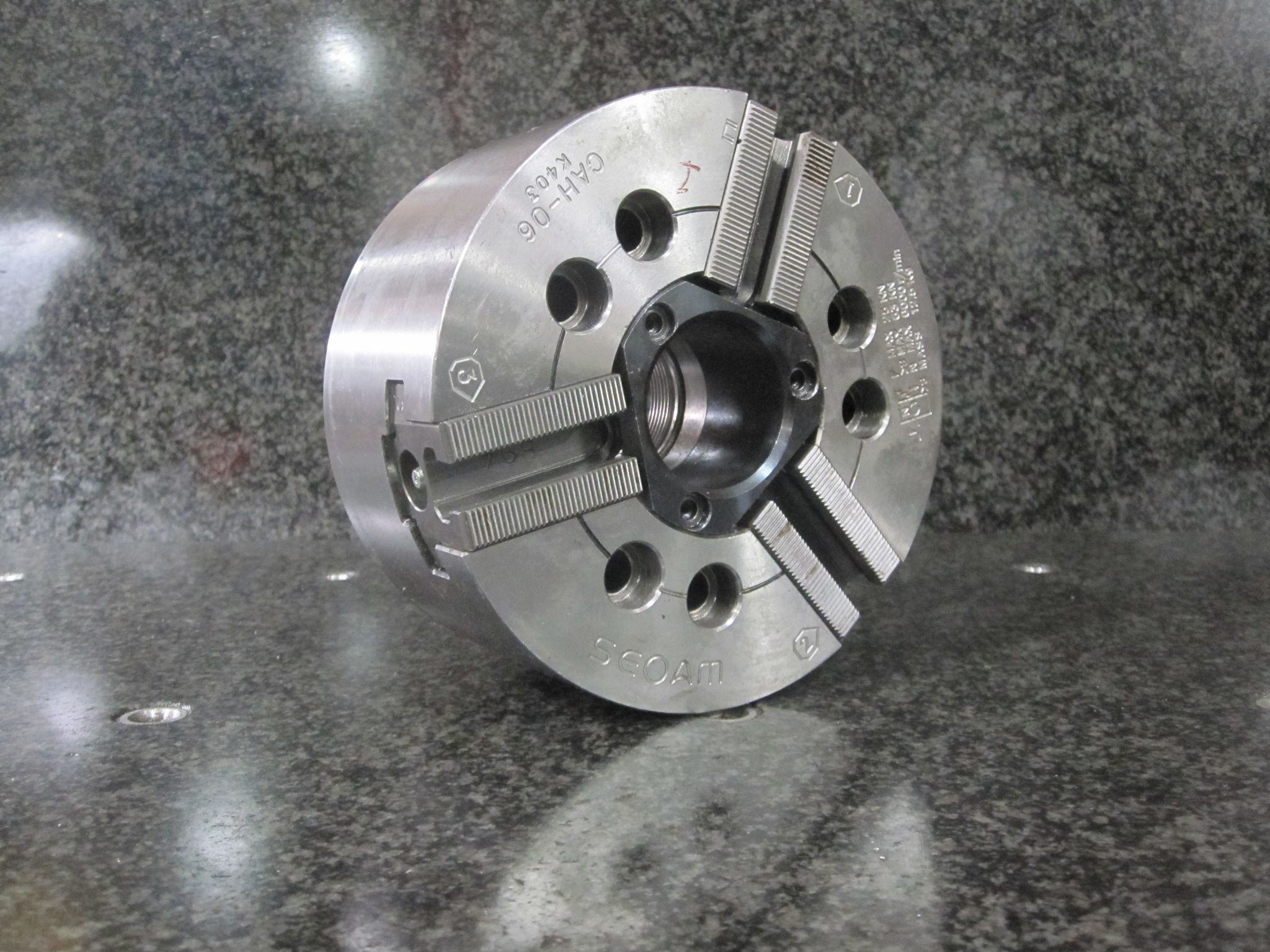 SEOAM 6" POWER CHUCK 3-JAW HYDRUALIC CAH-06 A2-5 2