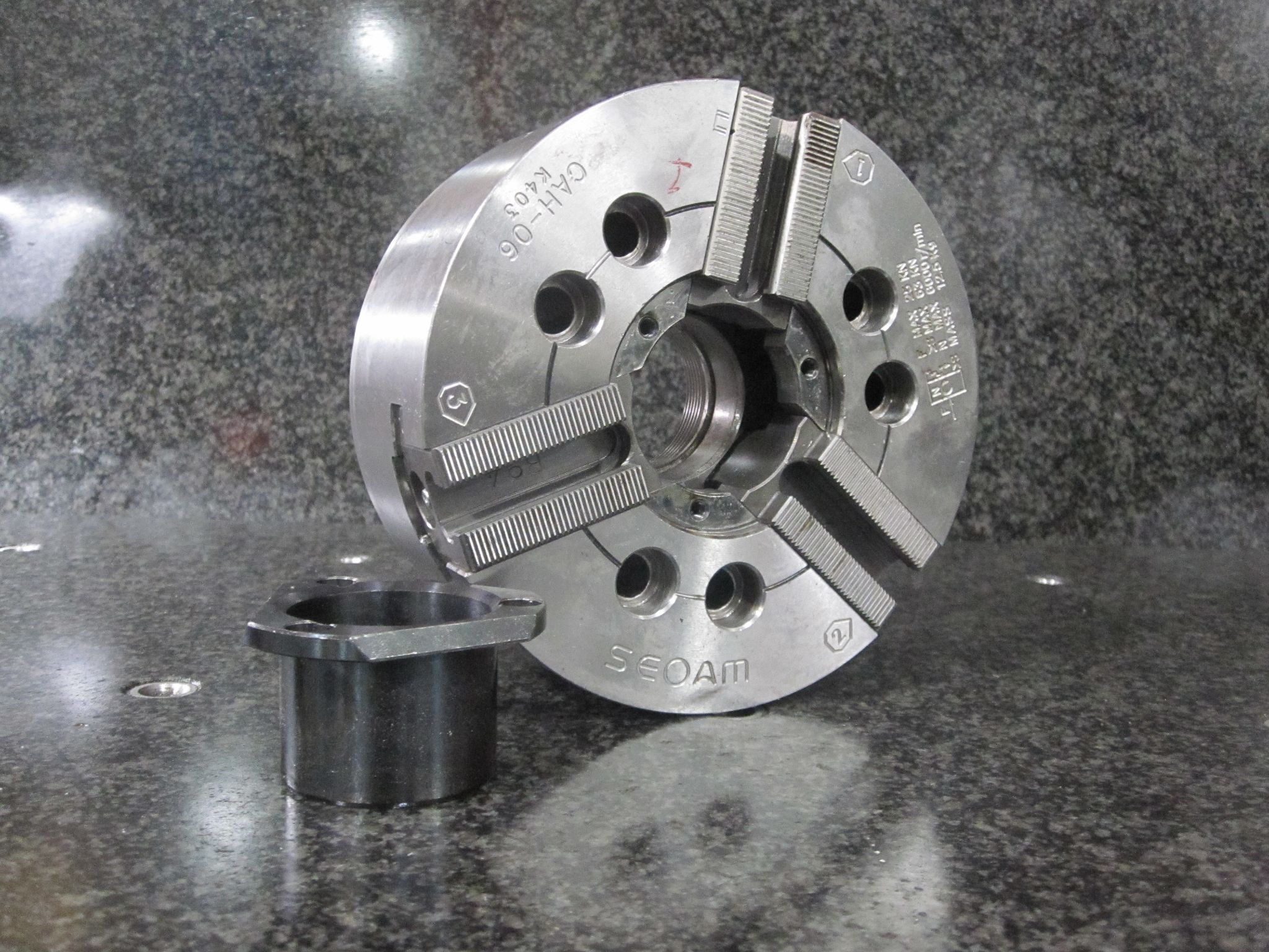 SEOAM 6" POWER CHUCK 3-JAW HYDRUALIC CAH-06 A2-5 3