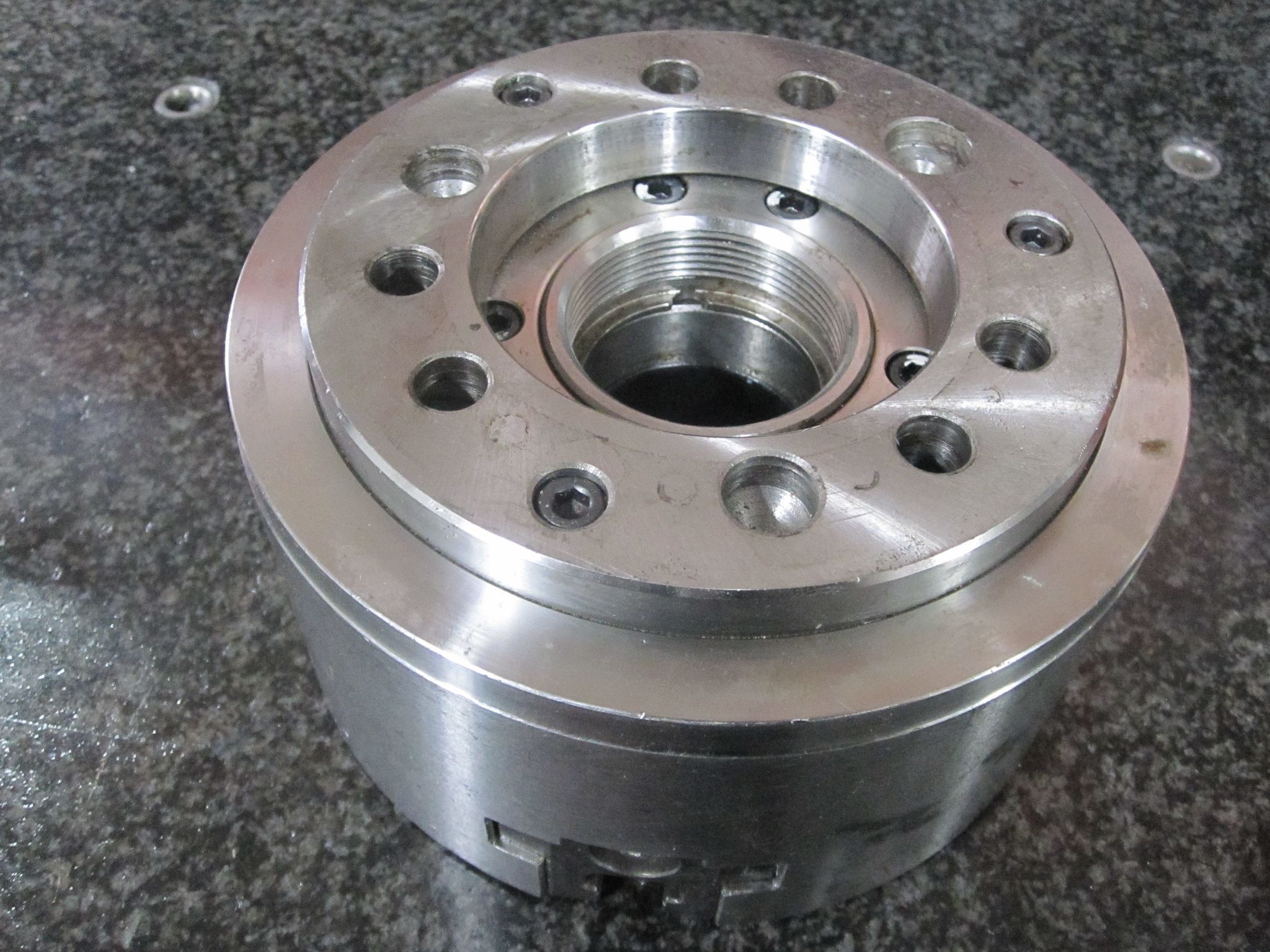 SEOAM 6" POWER CHUCK 3-JAW HYDRUALIC CAH-06 A2-5 4