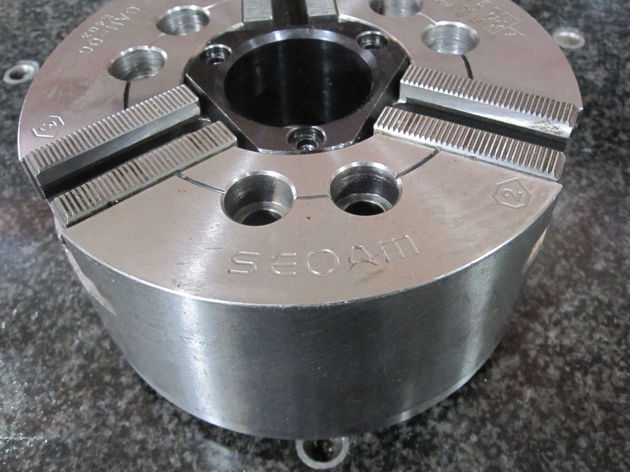 SEOAM 6" POWER CHUCK 3-JAW HYDRUALIC CAH-06 A2-5 5