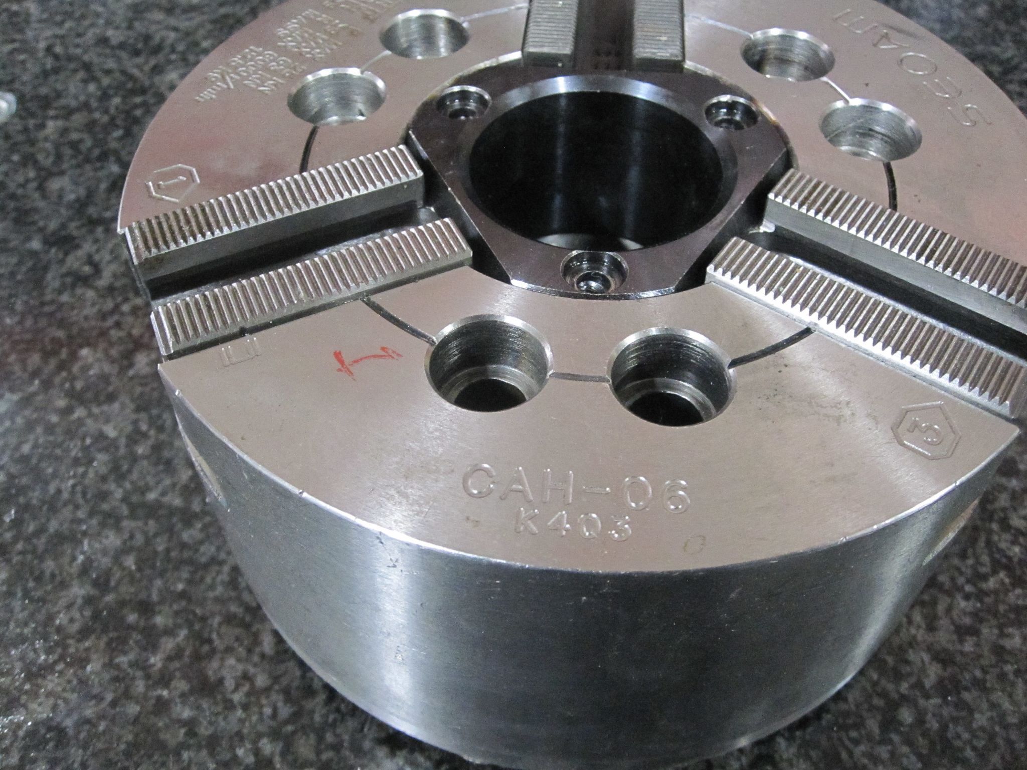 SEOAM 6" POWER CHUCK 3-JAW HYDRUALIC CAH-06 A2-5 6