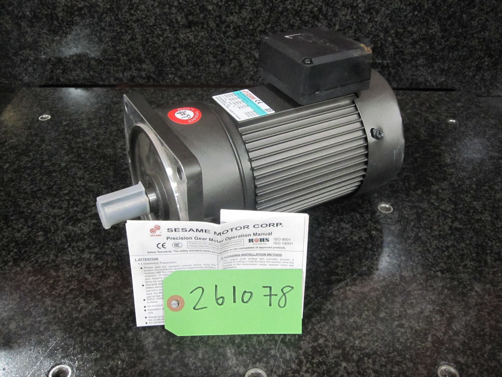 (AS-IS) SESAME PRECISION GEAR MOTOR G12V G12V400S-50 400W 220V (AS-IS) 0