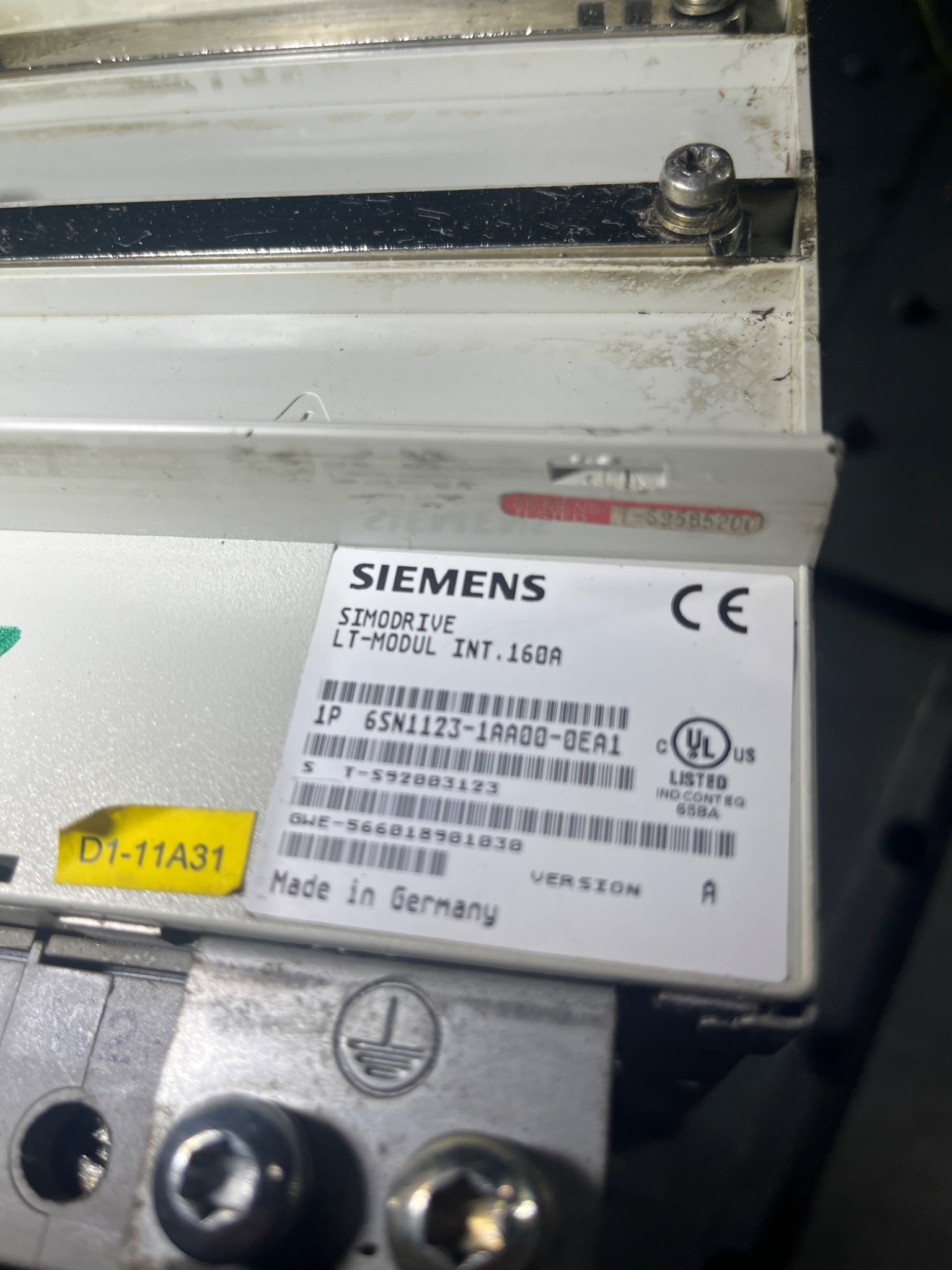 Siemens 6SN1123-1AA00-0EA1 Drive 2