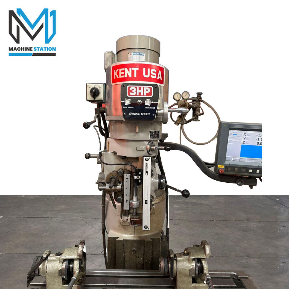 Kent KTM-3VS 9″ x 42″ Variable Speed CNC Vertical Milling 2