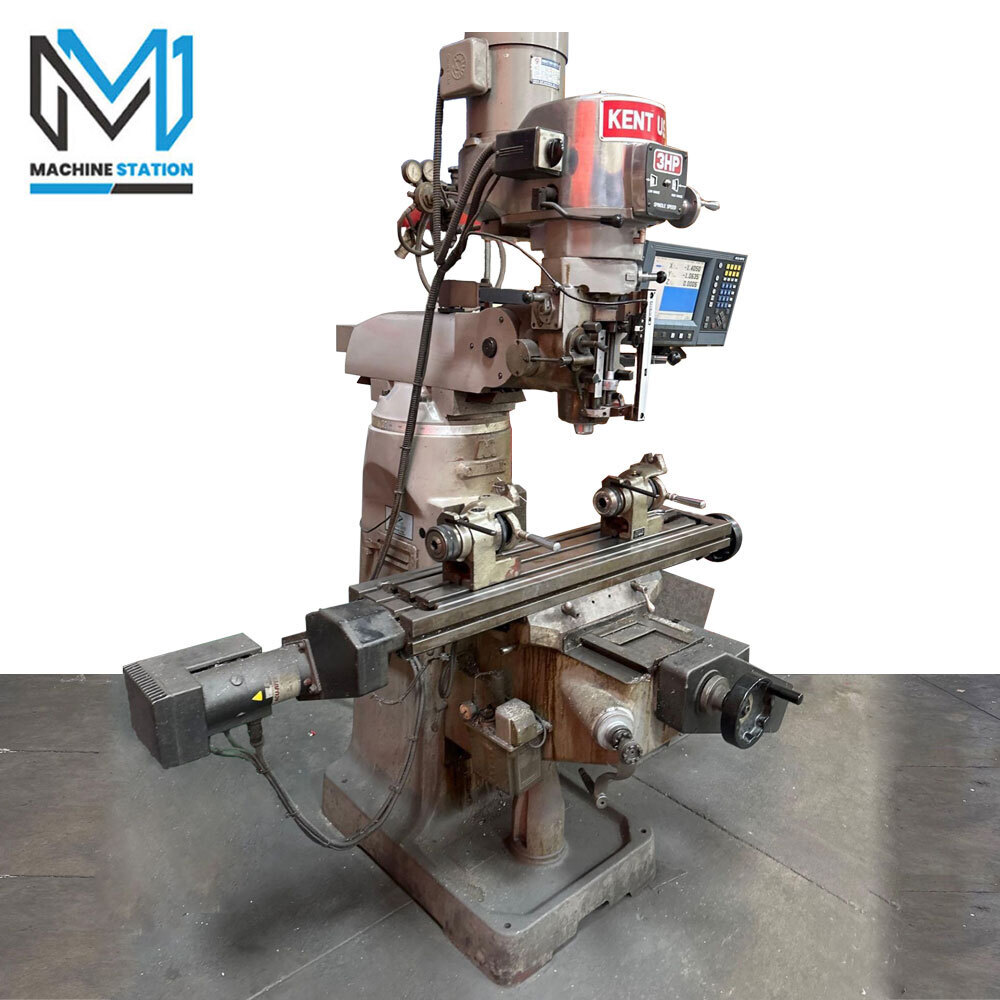 Kent KTM-3VS 9″ x 42″ Variable Speed CNC Vertical Milling 1