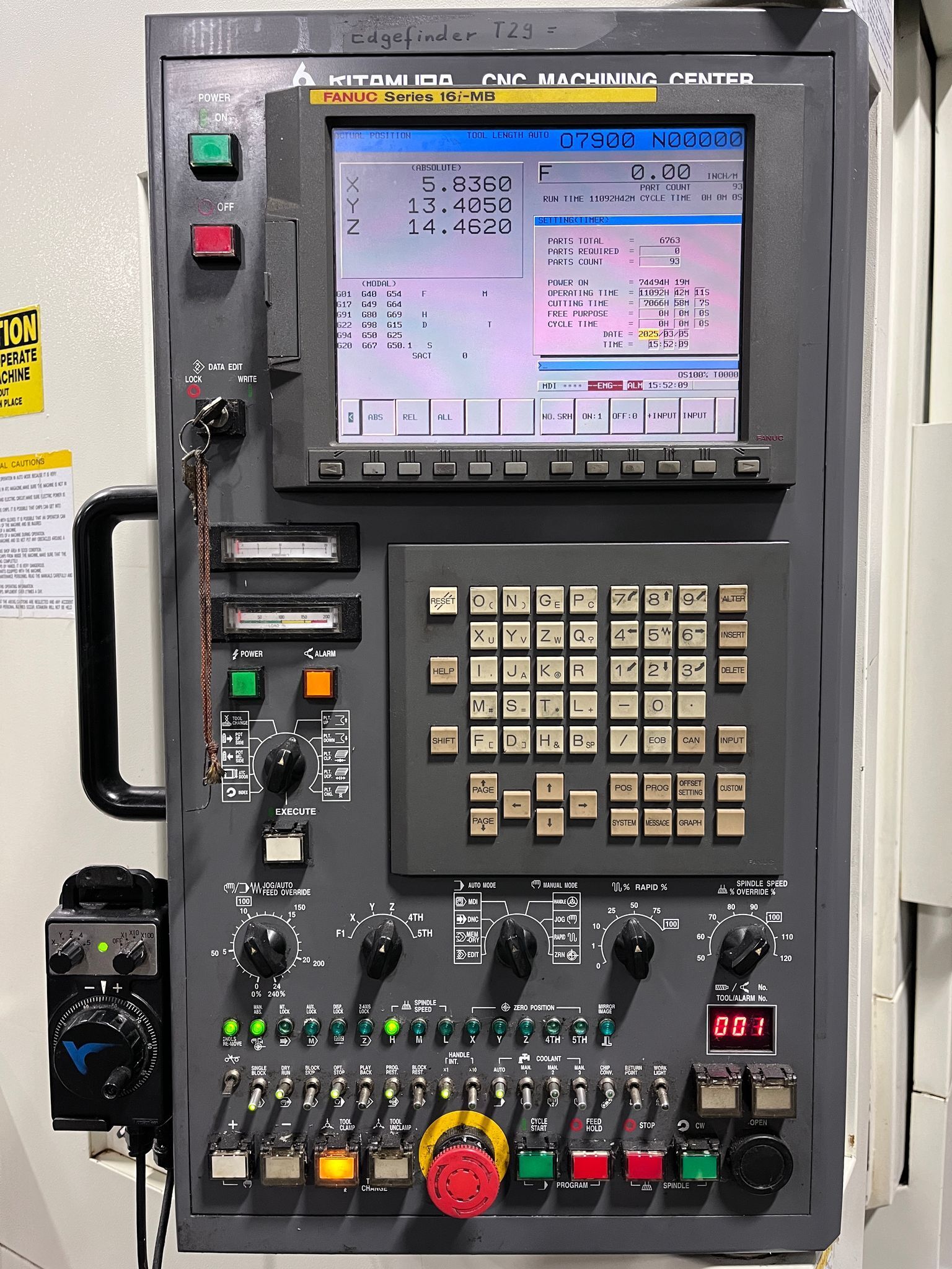 Used Kitamura MyCenter 3XiF Spark Changer CNC Vertical Mill