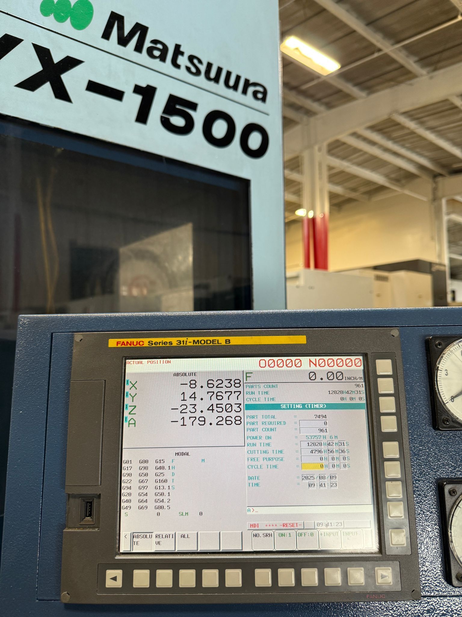 Matsuura VX-1500 CNC Vertical Machining Center - 4th Axis 50 Taper 15000 RPM Mill 7