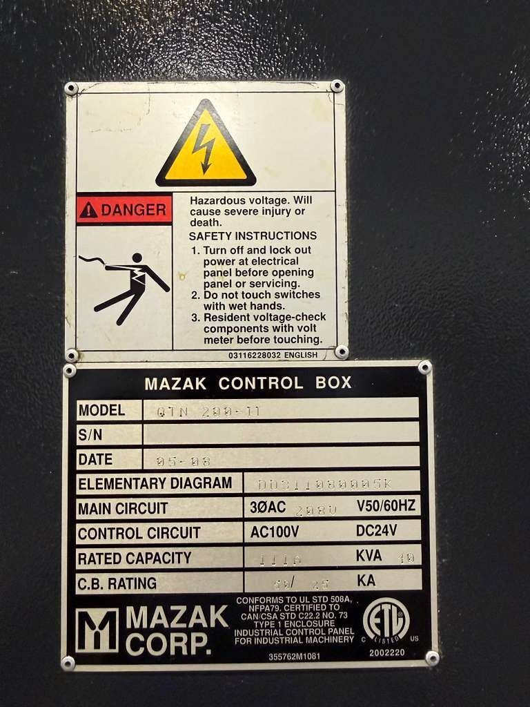 Mazak QTN 200-II CNC Turning Center - 8" Chuck Tool Presetter Tailstock Lathe 14