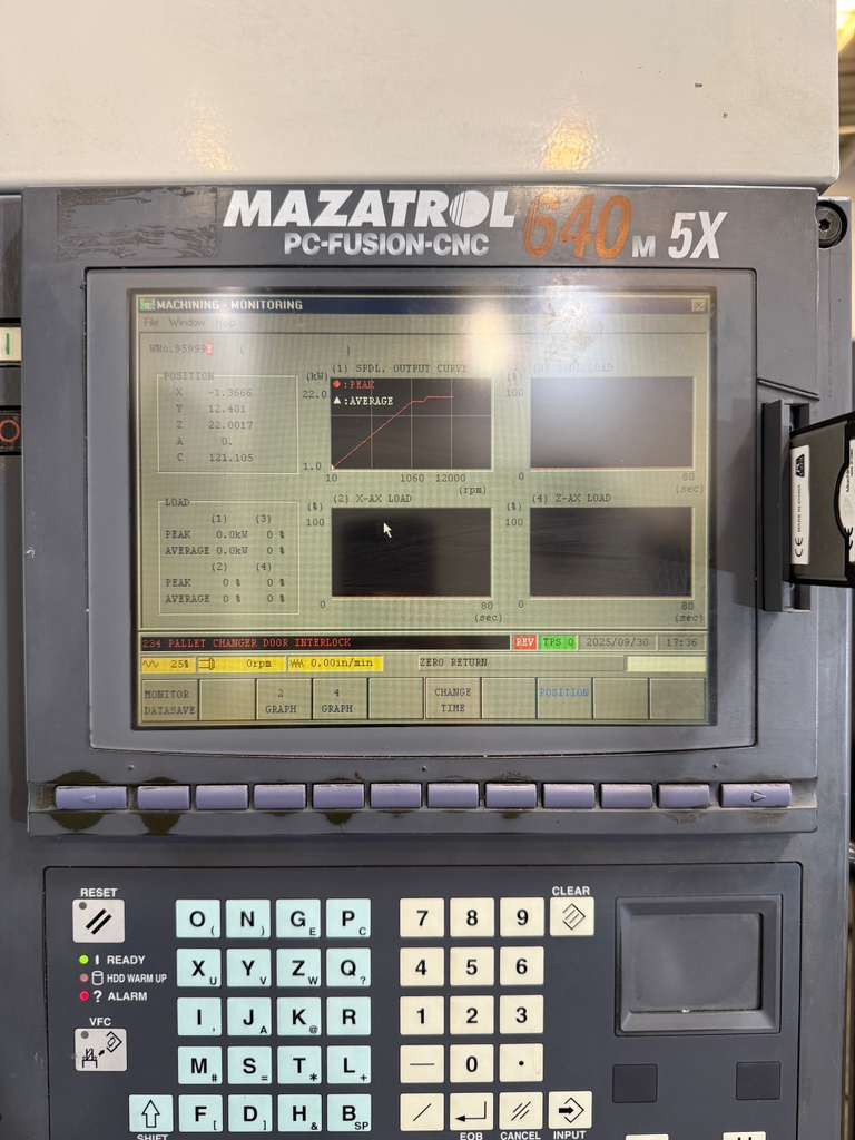 Used Mazak Variaxis 630-5X 5-Axis CNC Vertical Machining Center