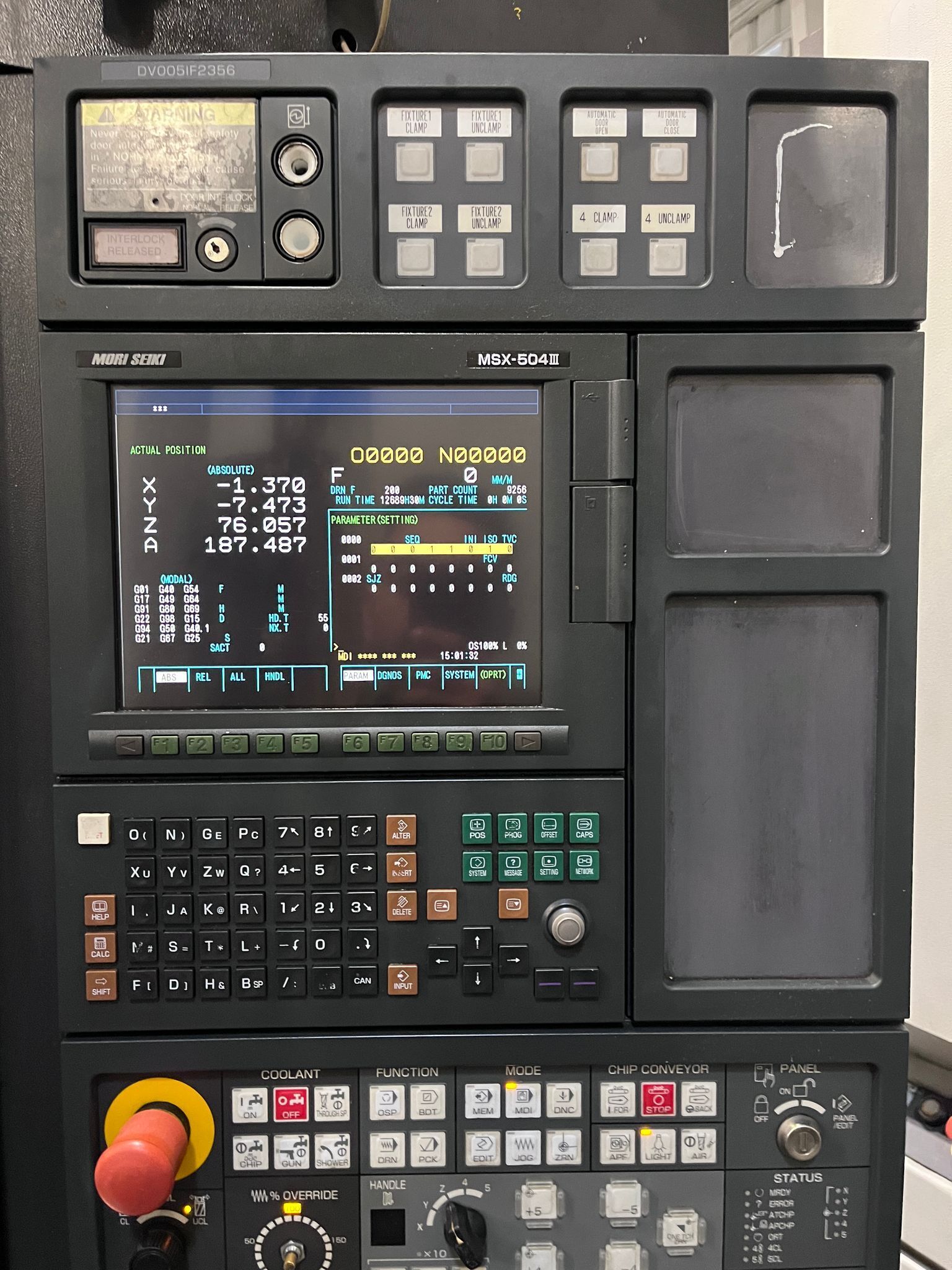 Mori Seiki DuraVertical 5060 CNC Vertical Mill - 4th Axis Mill 6