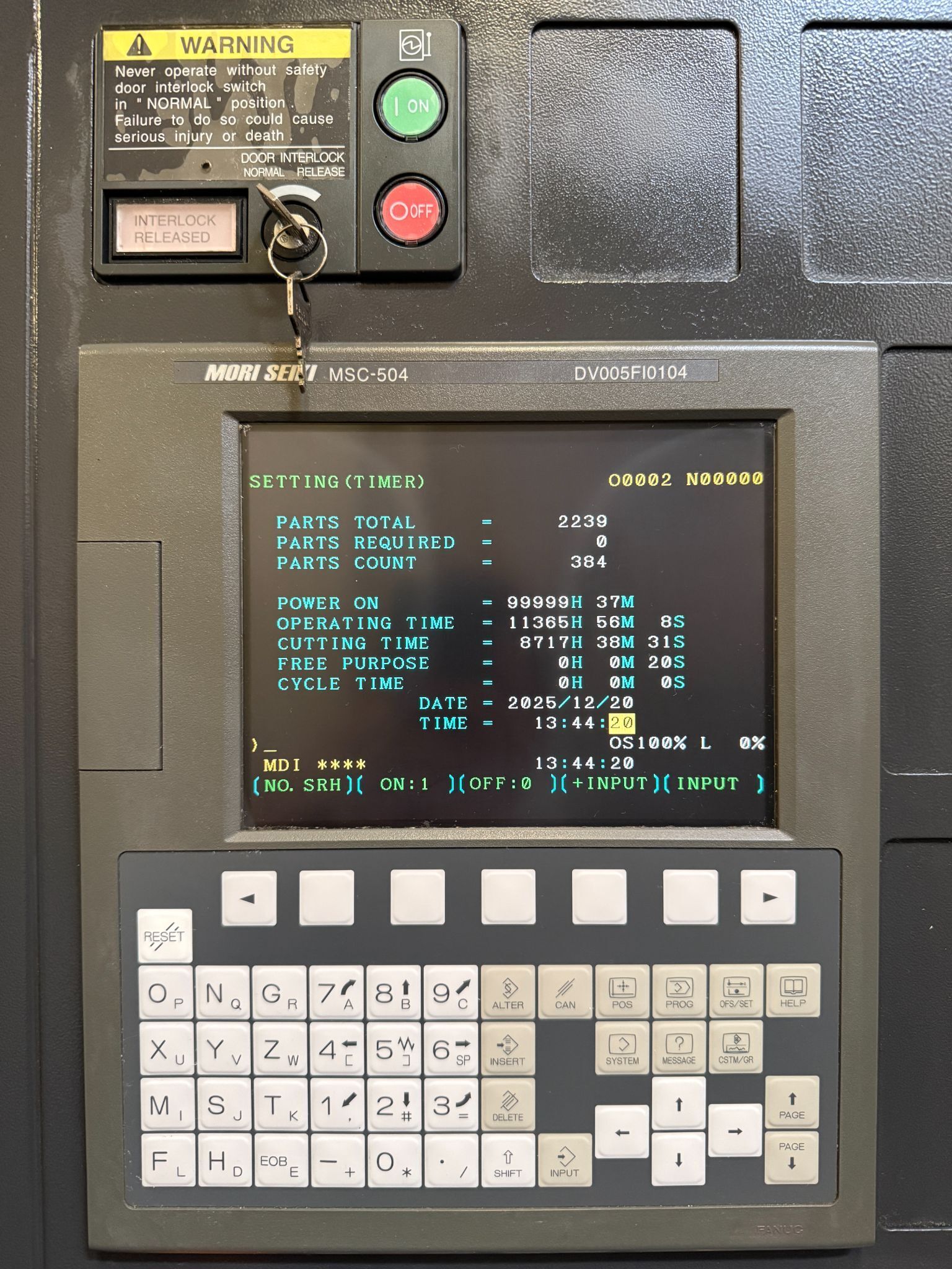 Mori Seiki DuraVertical 5080 CNC Vertical Machining Center - 10,000 RPM Mill 5