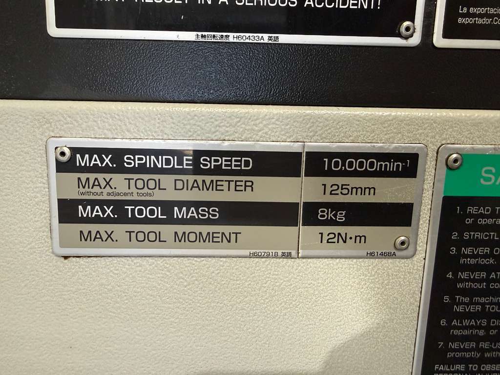 Mori Seiki DuraVertical 5080 CNC Vertical Machining Center - 10,000 RPM Mill 12