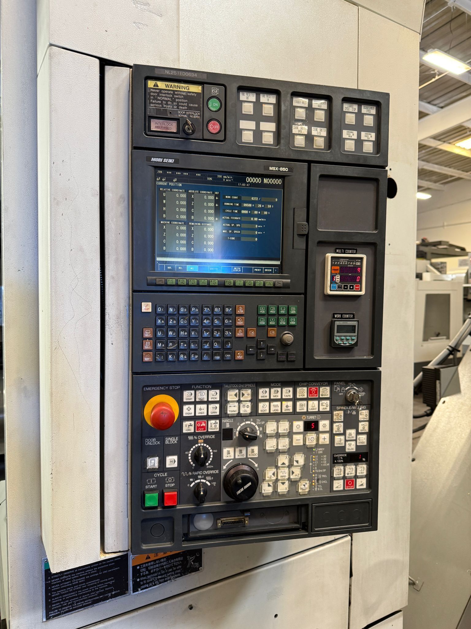 Mori Seiki NL2500SMC/700 CNC Turning Center - Sub Spindle Live Tool Lathe 5