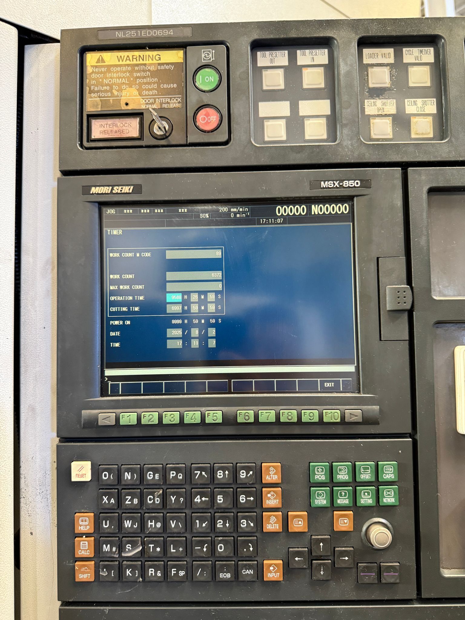 Mori Seiki NL2500SMC/700 CNC Turning Center - Sub Spindle Live Tool Lathe 7