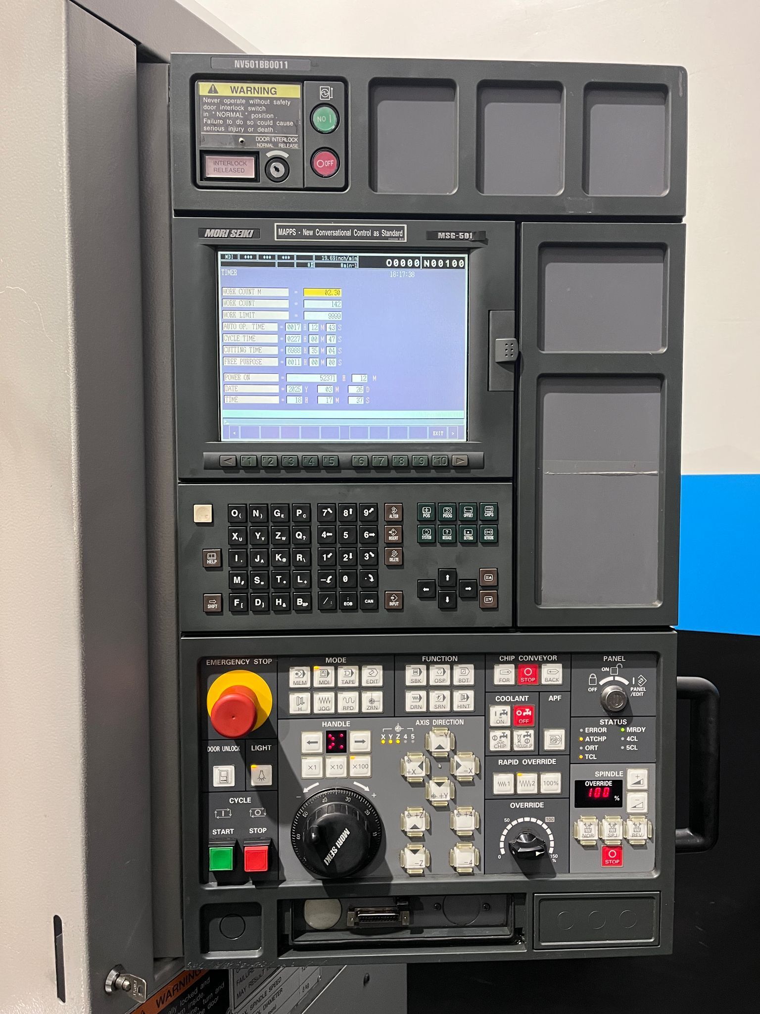 Mori Seiki NV5000A/40 CNC Vertical Machining Center - Mill 5