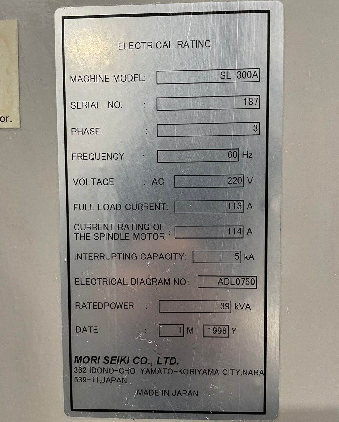 Mori Seiki SL-300A CNC Turning Center - 12″ Chuck Lathe 13