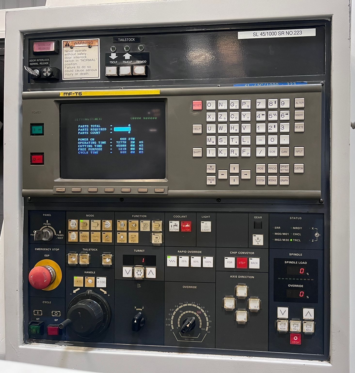 Mori Seiki SL-45C/1000 CNC Turning Center - Big Bore Lathe 5