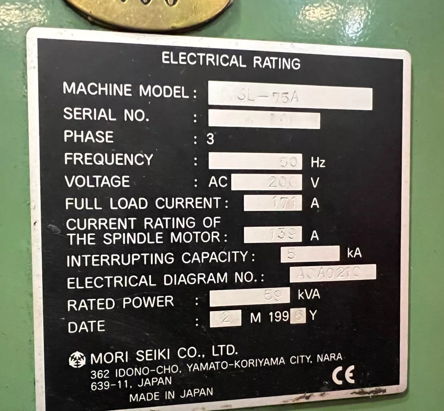 Mori Seiki SL 75 6