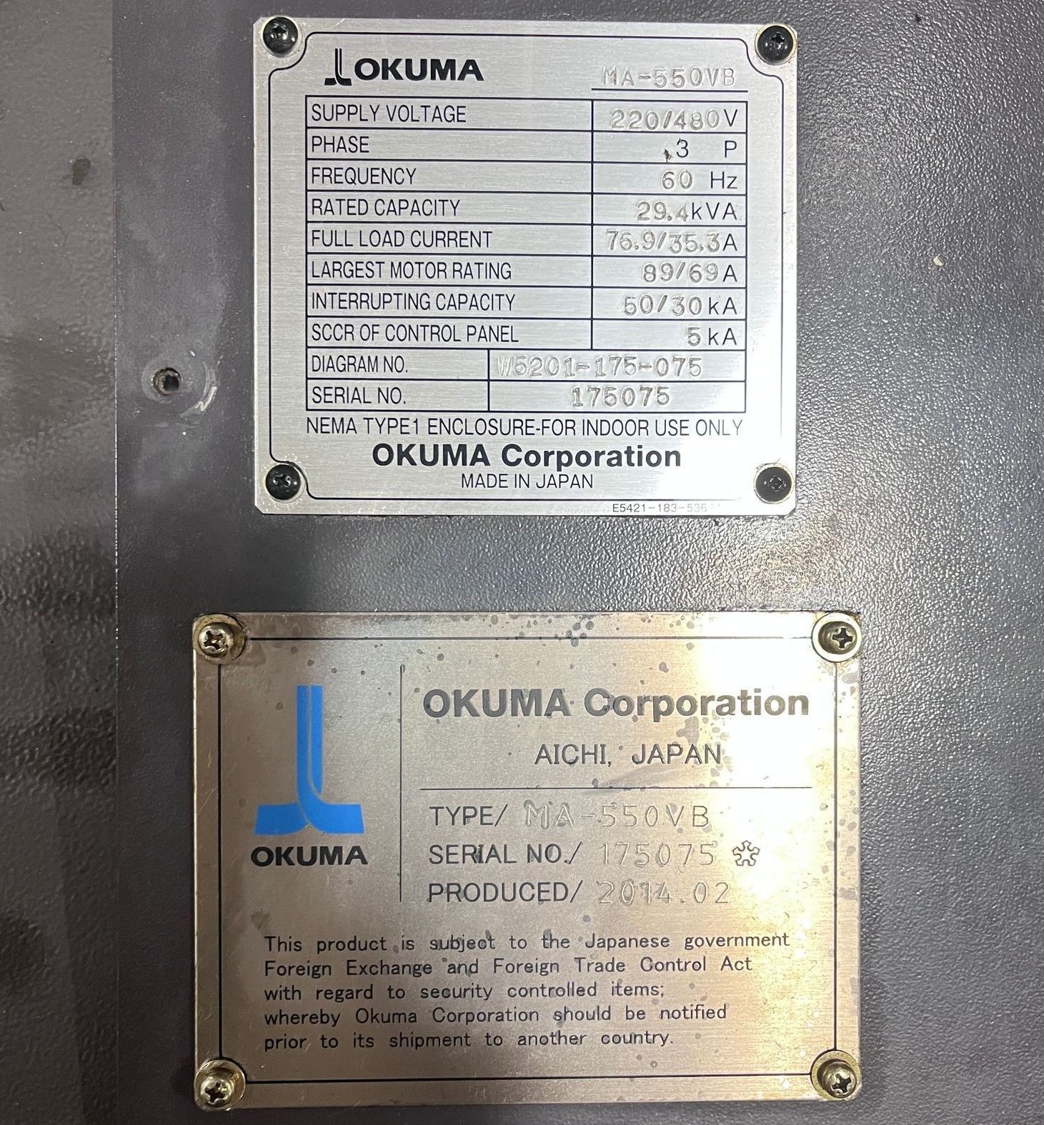 Okuma MA-550VB CNC Vertical Machining Center - 50 Taper Mill 10