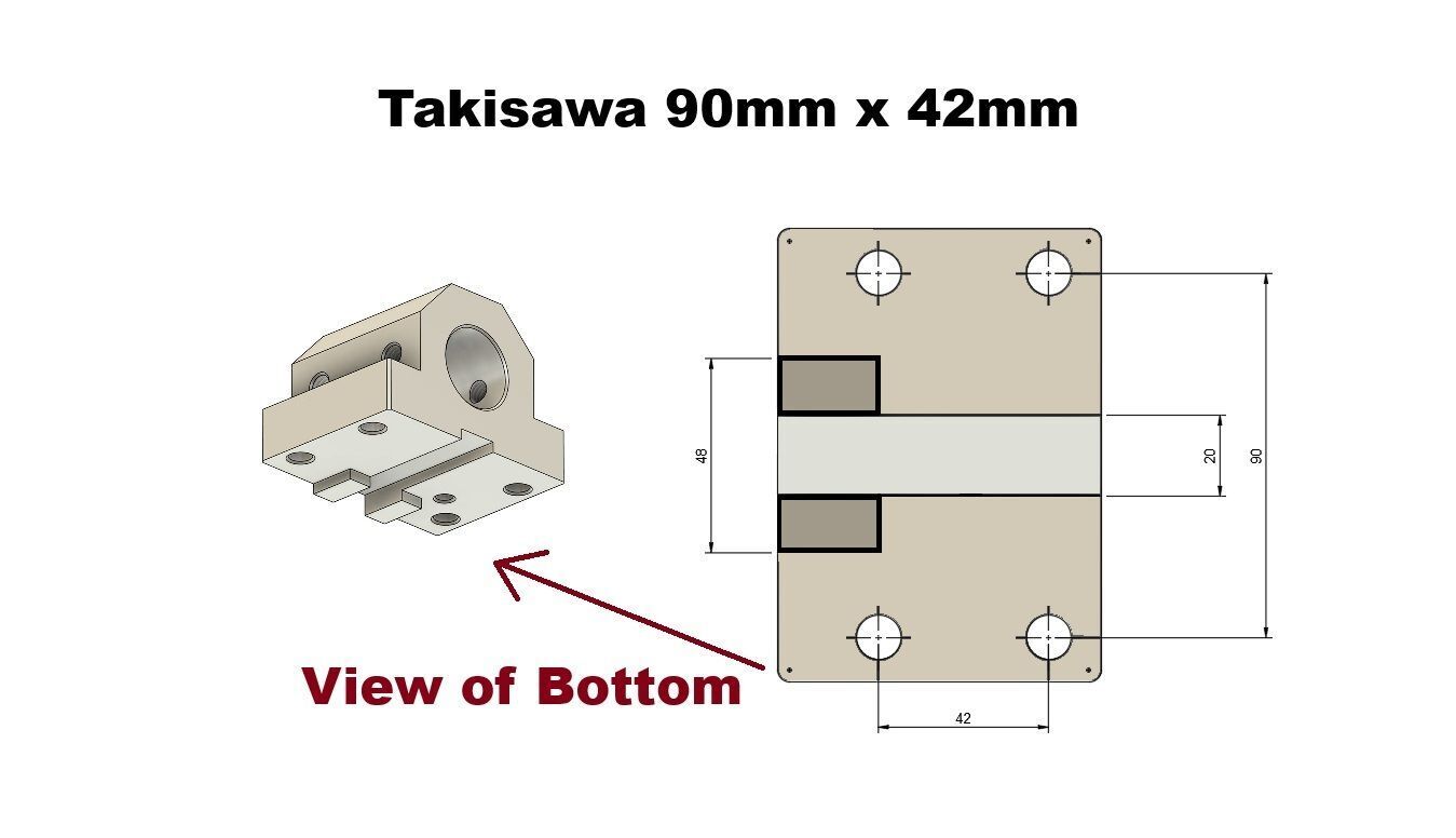 2x lot of 2 OD Turning Tool Holders Takisawa 90 x 42 mm TCN NEX 7