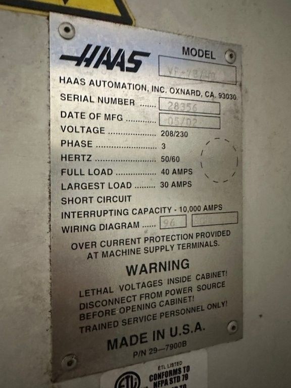 HAAS VF-7 CNC Vertical Machining Centers 4