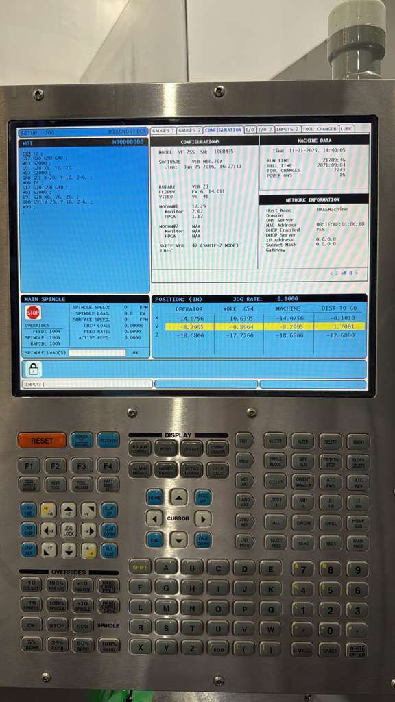 Haas VF-2SS CNC Vertical Machining Center - 4th Axis Ready Mill 4