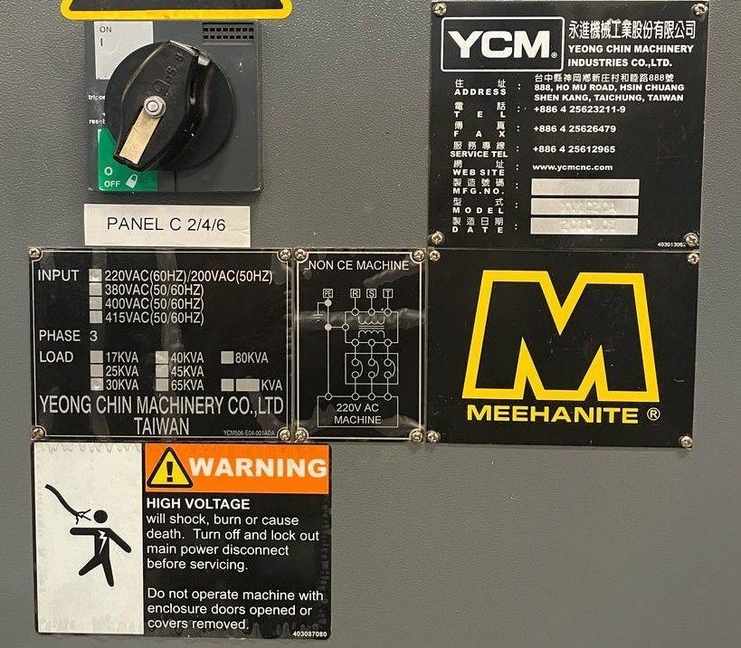 YCM XV1020A CNC Vertical Machining Center - 4th Axis Mill 23