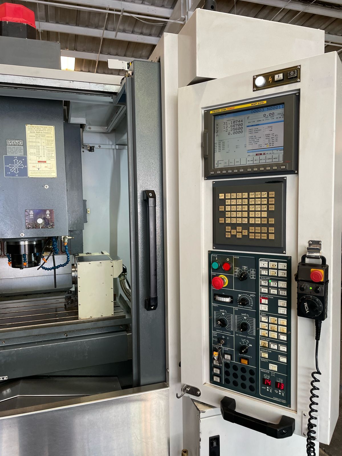 YCM XV1020A CNC Vertical Machining Center - 4th Axis Mill 4