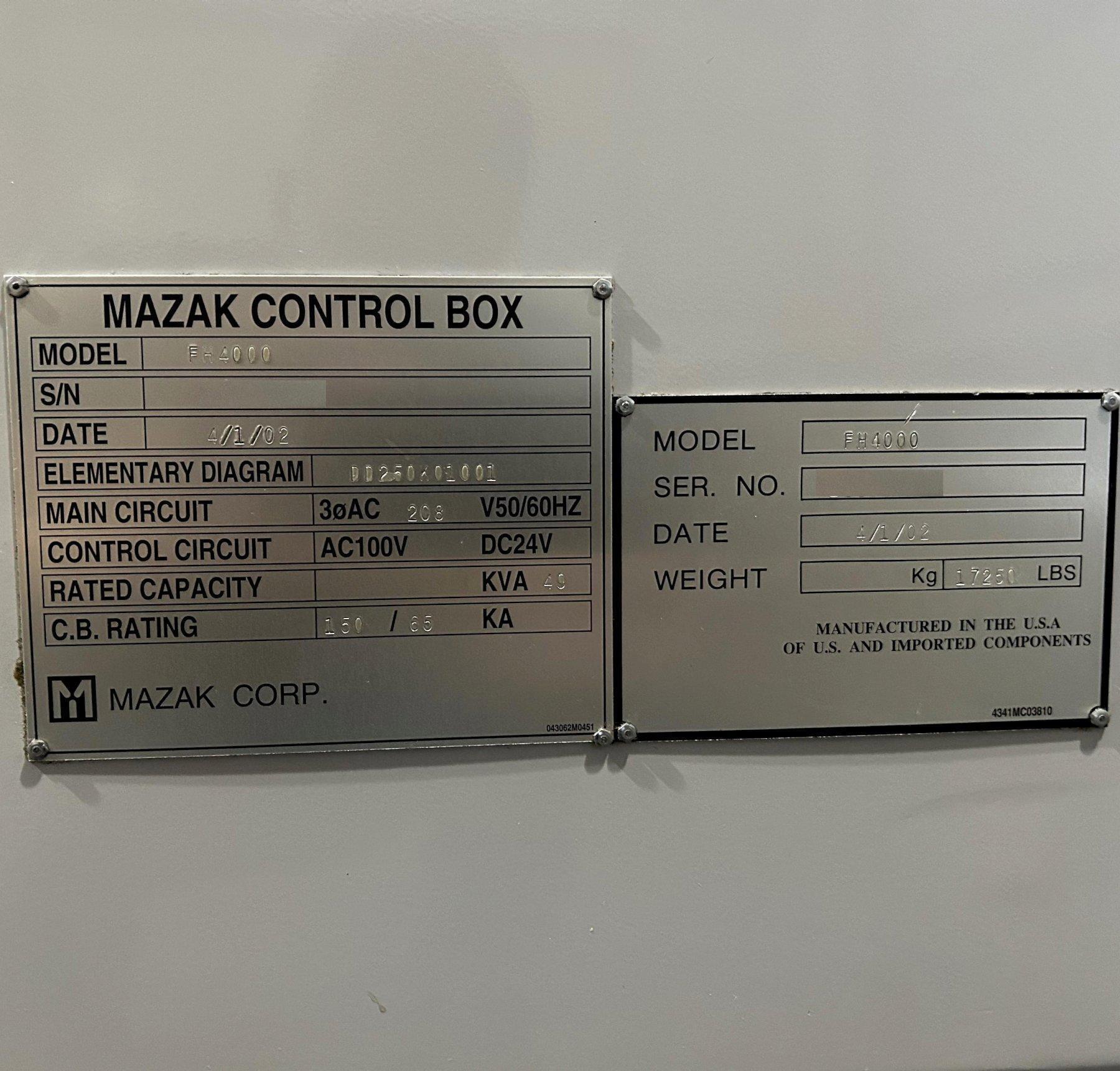 Mazak FH-4000 CNC Horizontal Machining Center 13