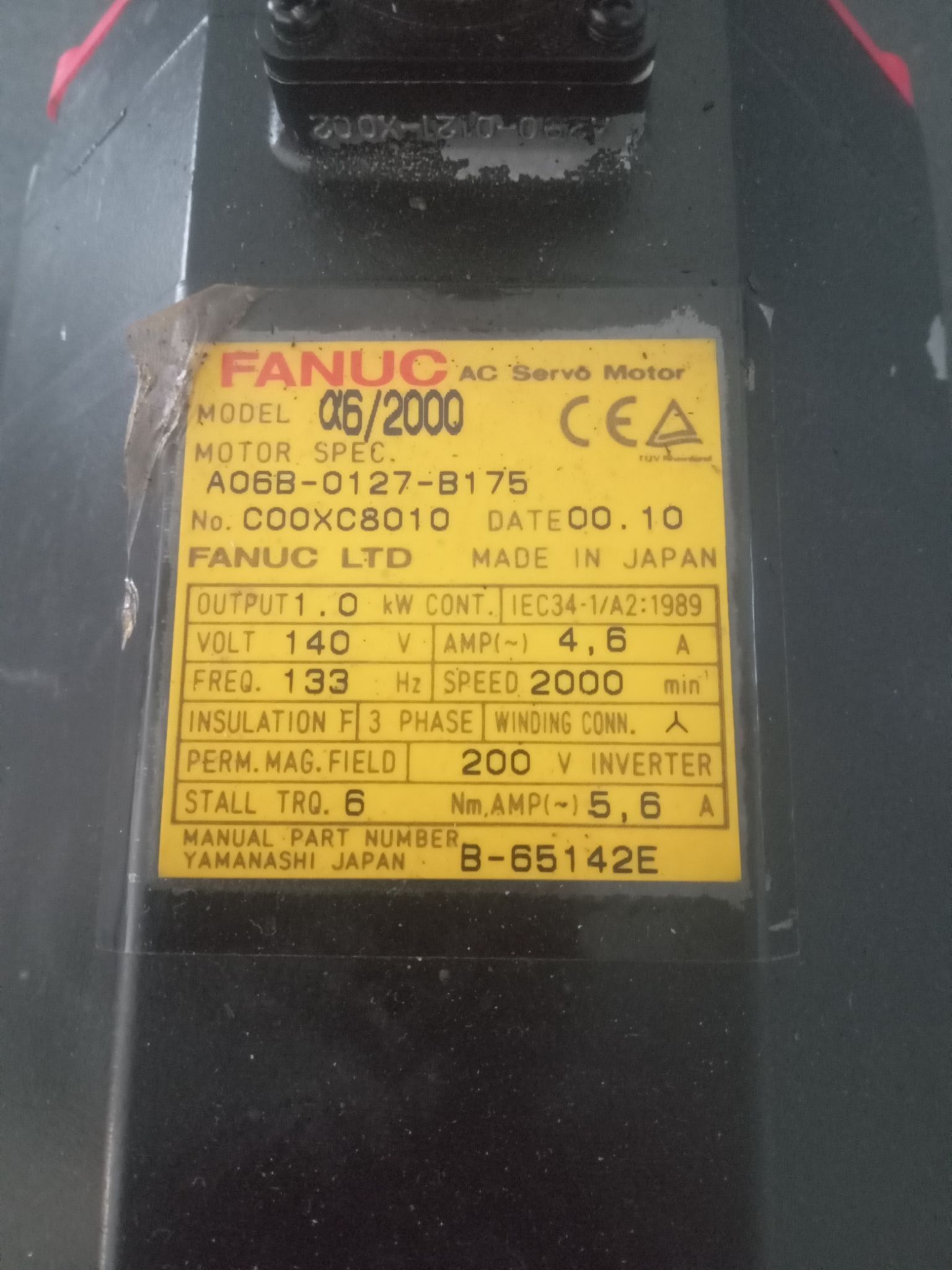 FANUC A06B-0127-B175 AC SERVO Motor 1