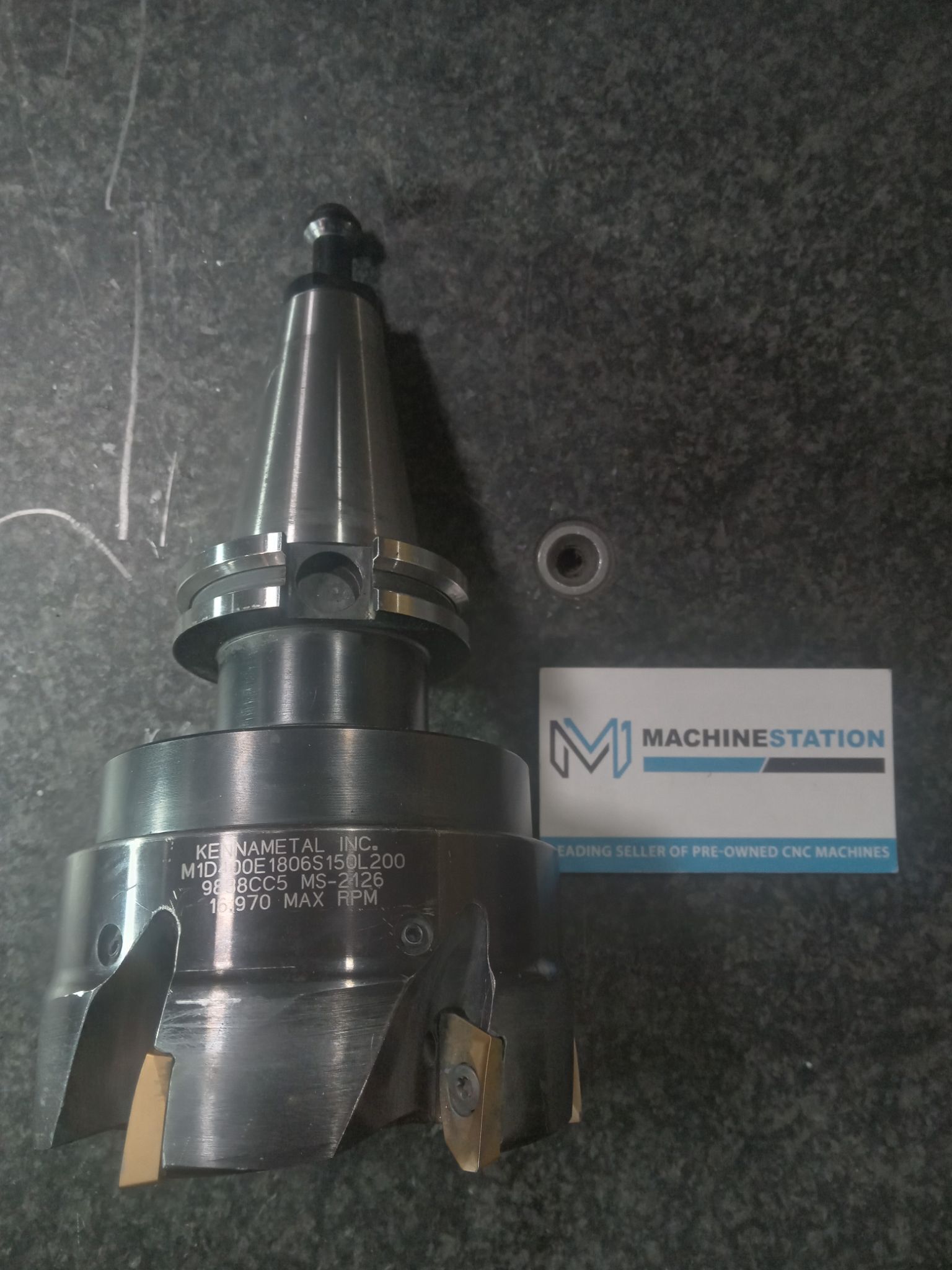 KENNAMETAL M1D400E1806S150L200 4 Inch Shell Face Mill on Cat40 Tool Holder 3