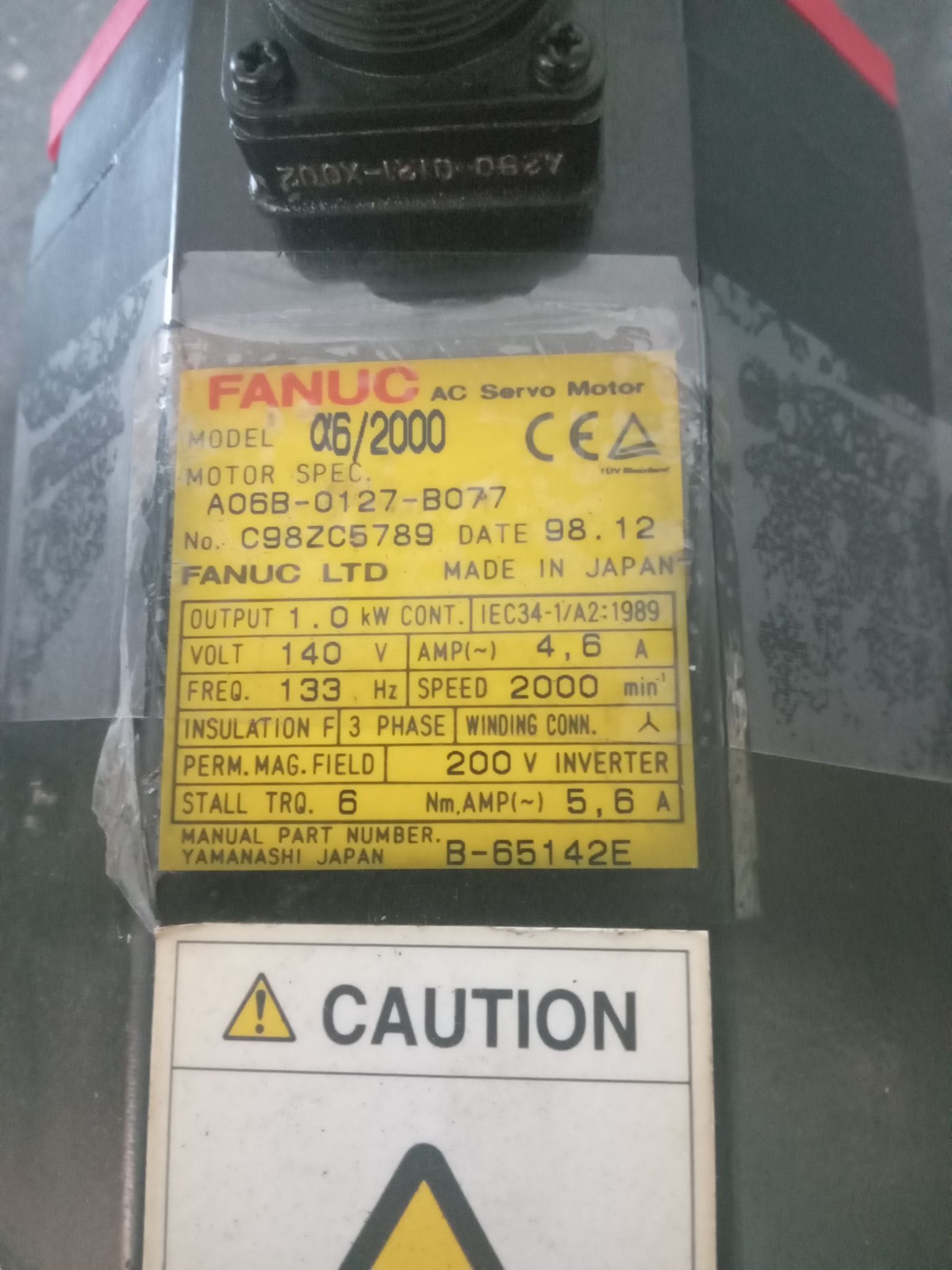 FANUC A06B-0127-B077 AC Servo Motor 1
