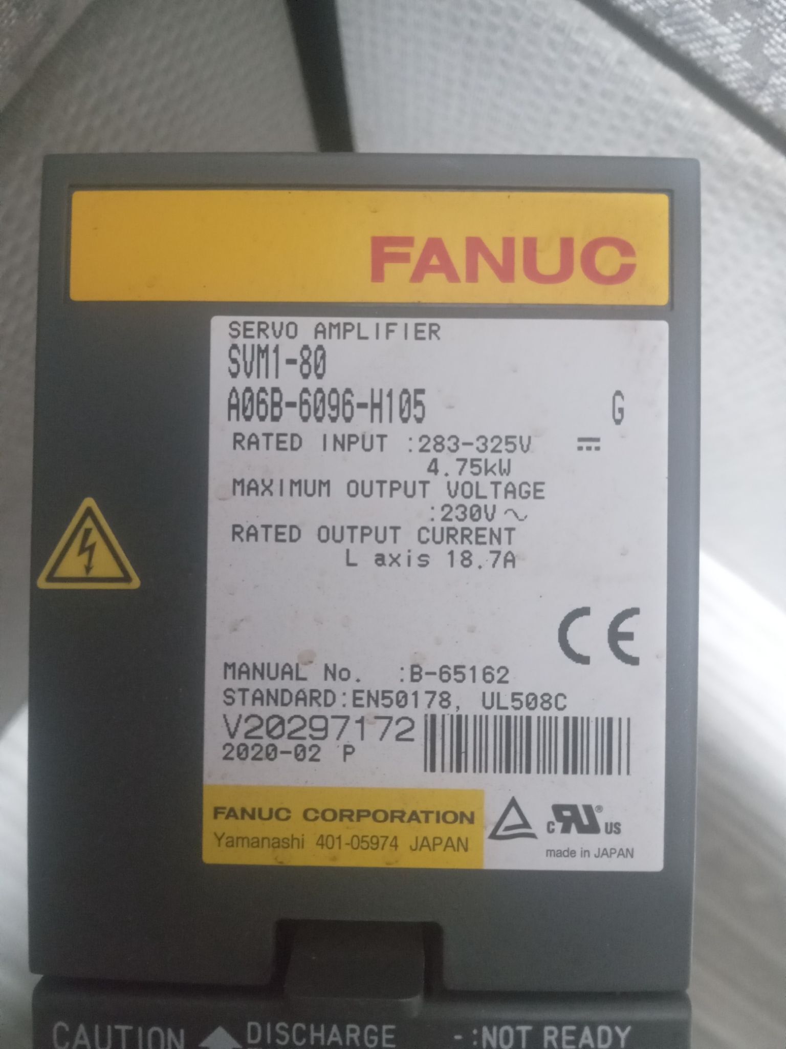 FANUC SVM1-80 A06B-6096-H105 Servo Amp Amplifier Drive Module Series G 1