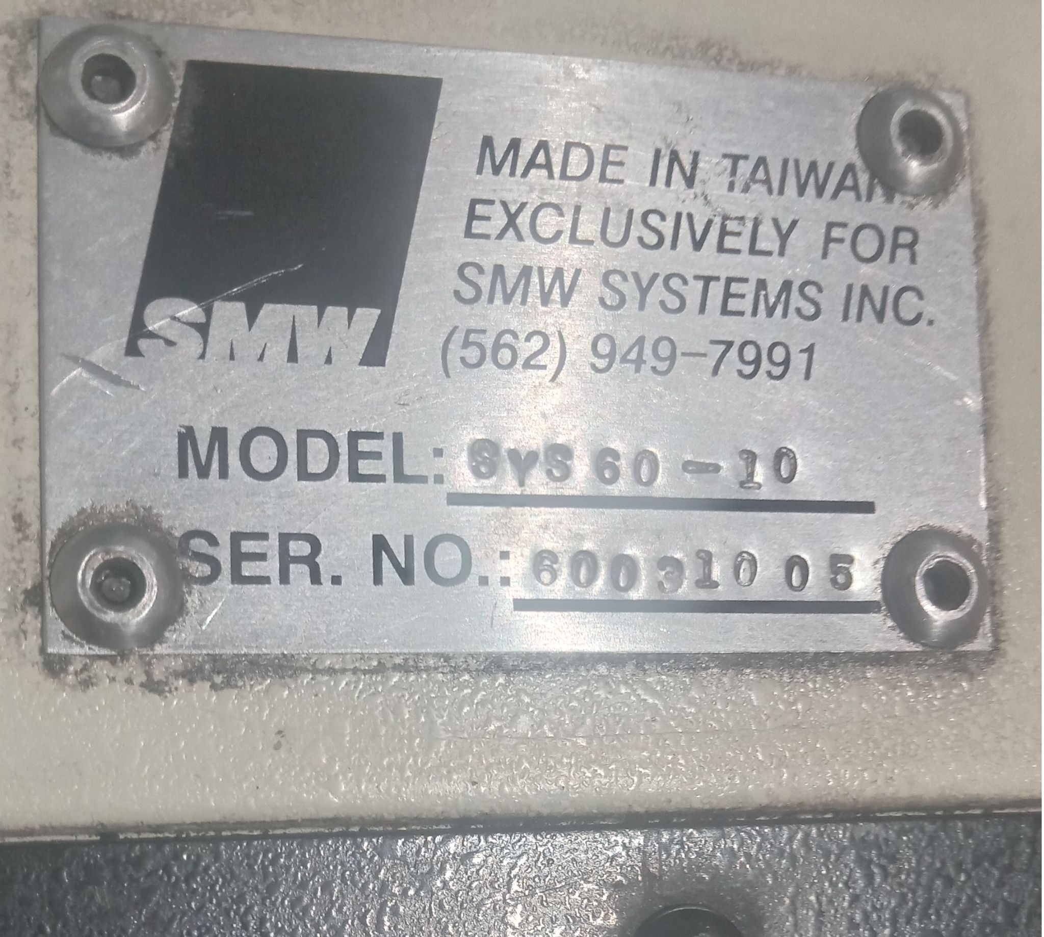 SMW ACCU-SMART 60 4TH AXIS ROTARY INDEX INDEXING HEAD CONTROLLER SYS-60 1