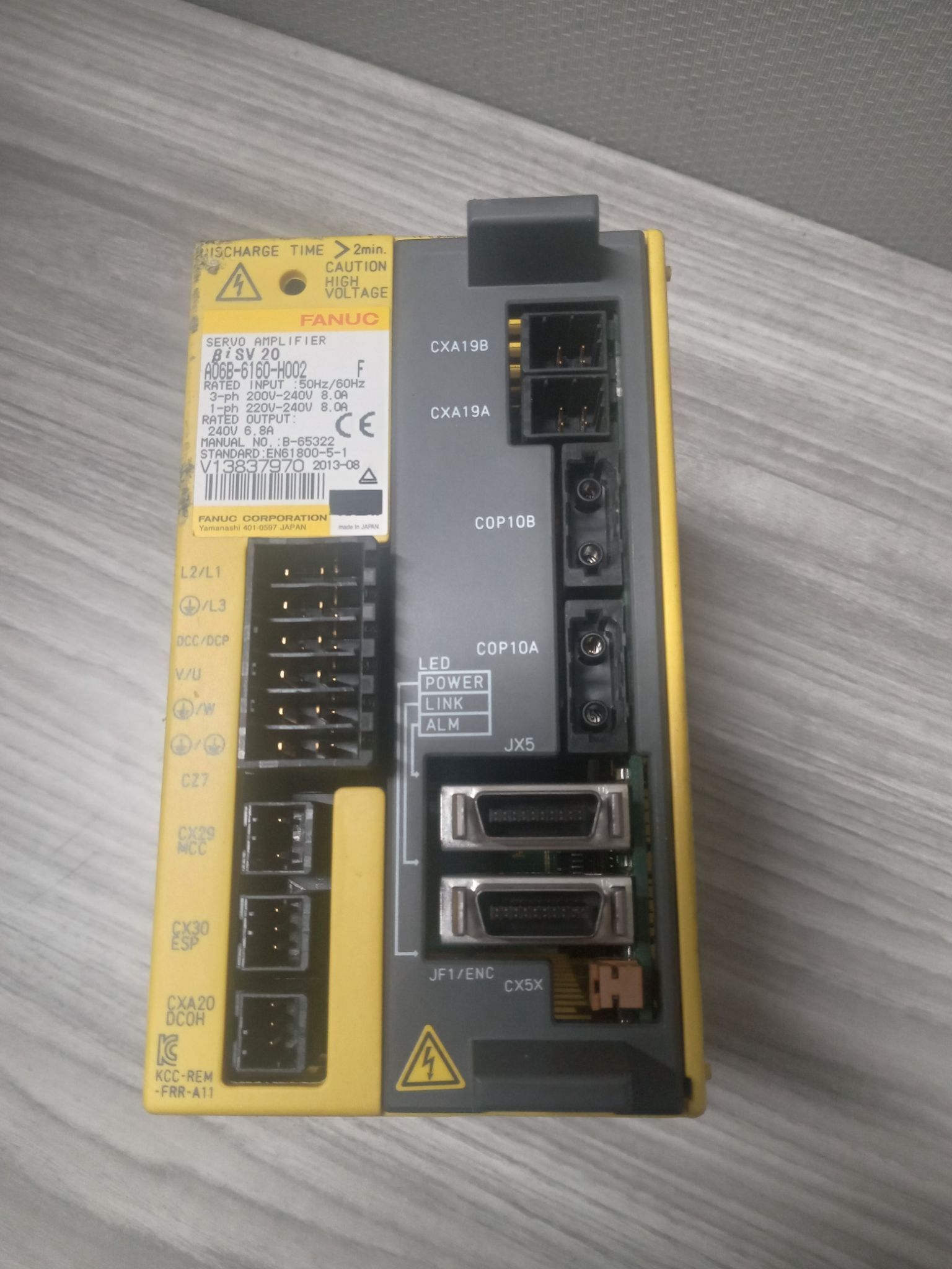 FANUC A06b-6160-H002 BETA SERVO DRIVE MDL B-iSV20-B Amp Amplifier 0