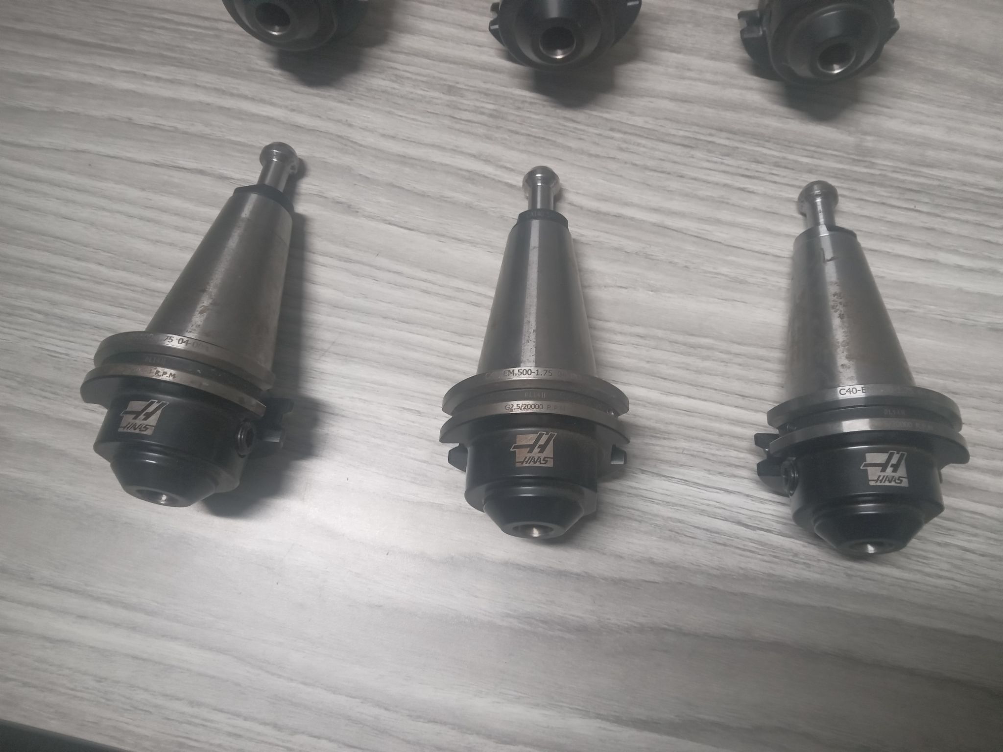 6X Haas CAT40 1/2" End Mill Holder x 1-3/4" Length TSC Haas 1
