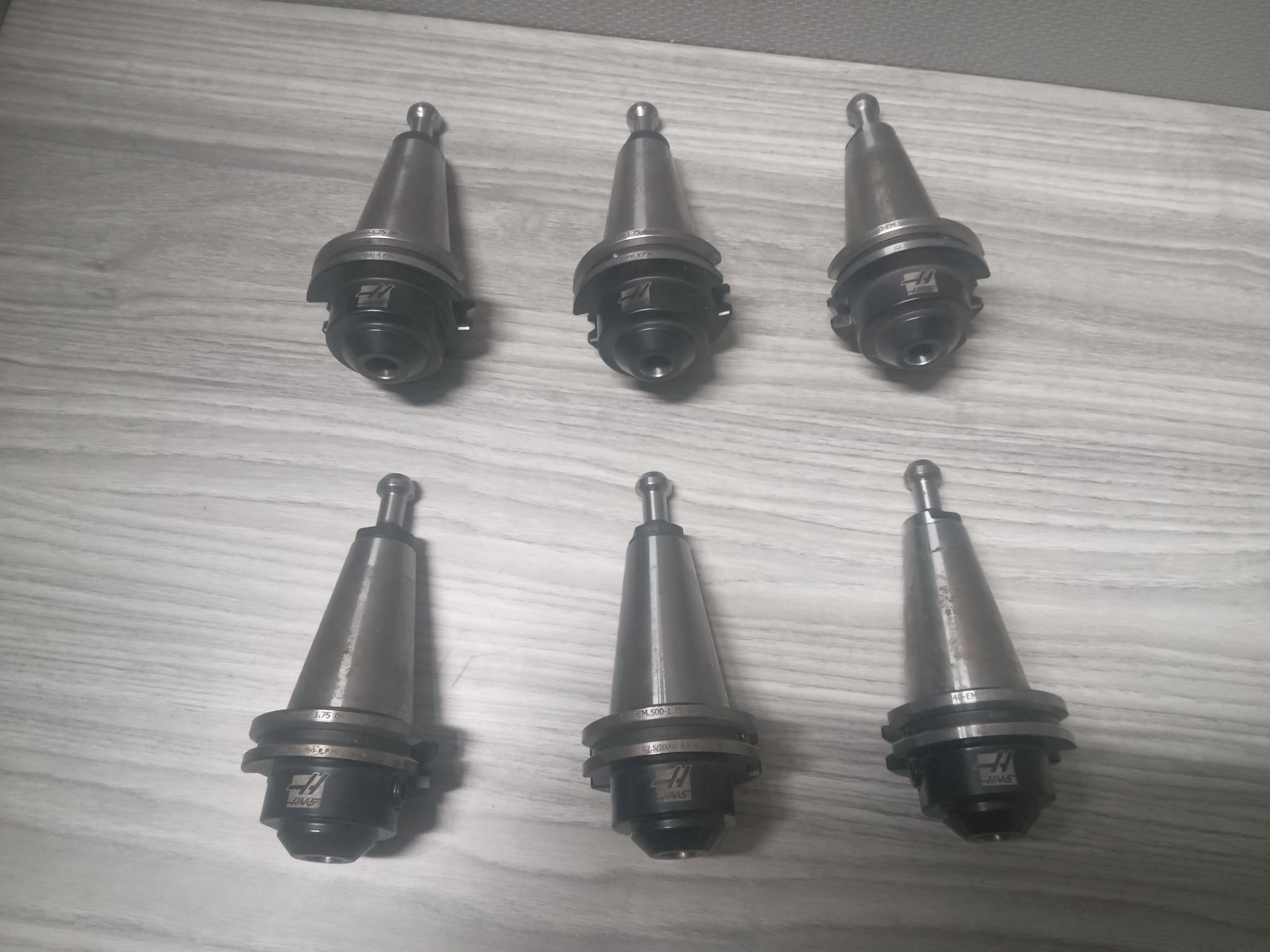 6X Haas CAT40 1/2" End Mill Holder x 1-3/4" Length TSC Haas 4