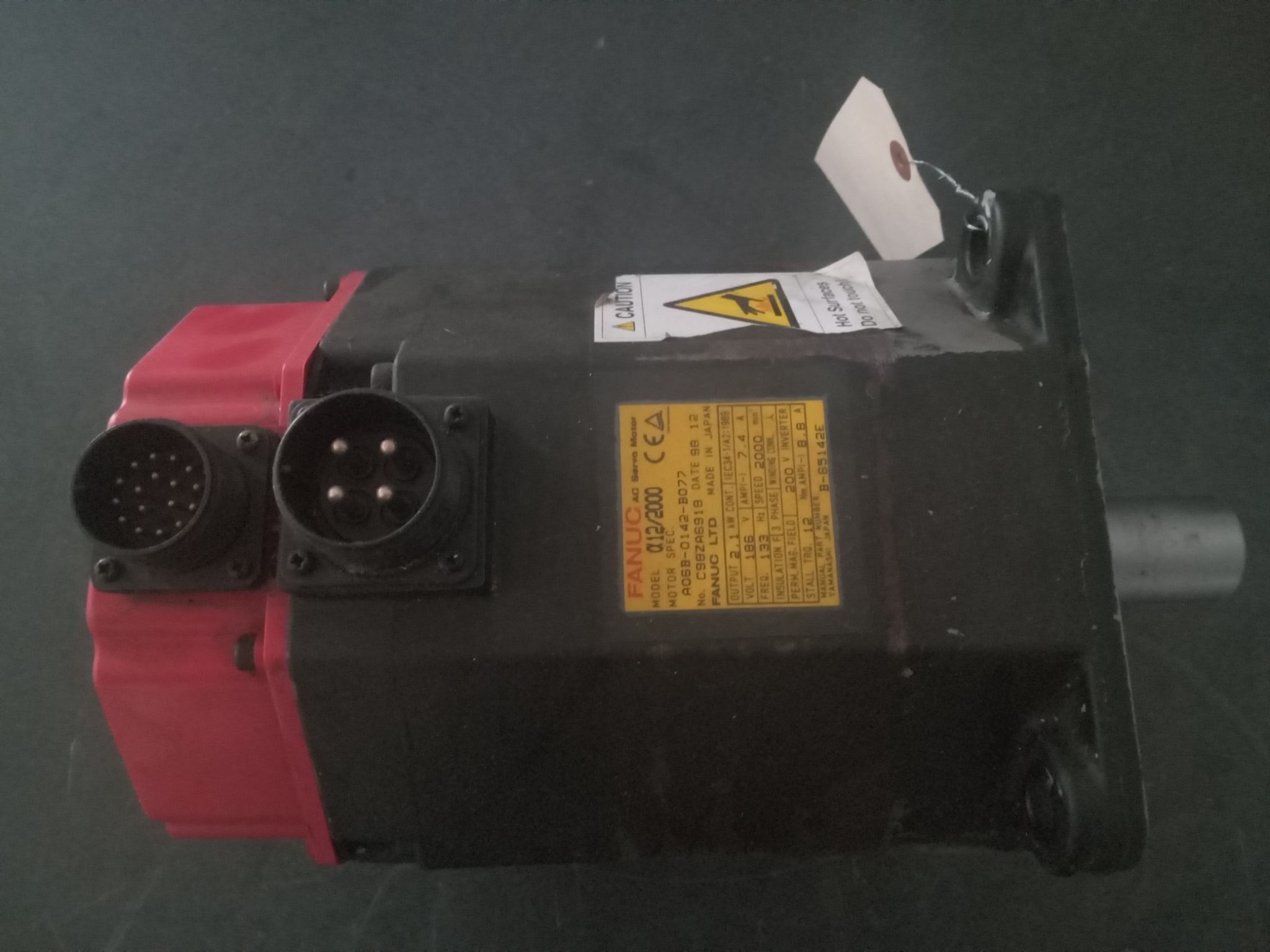 FANUC A06B-0142-B077 α12/2000 AC SERVO MOTOR B-65142E 3
