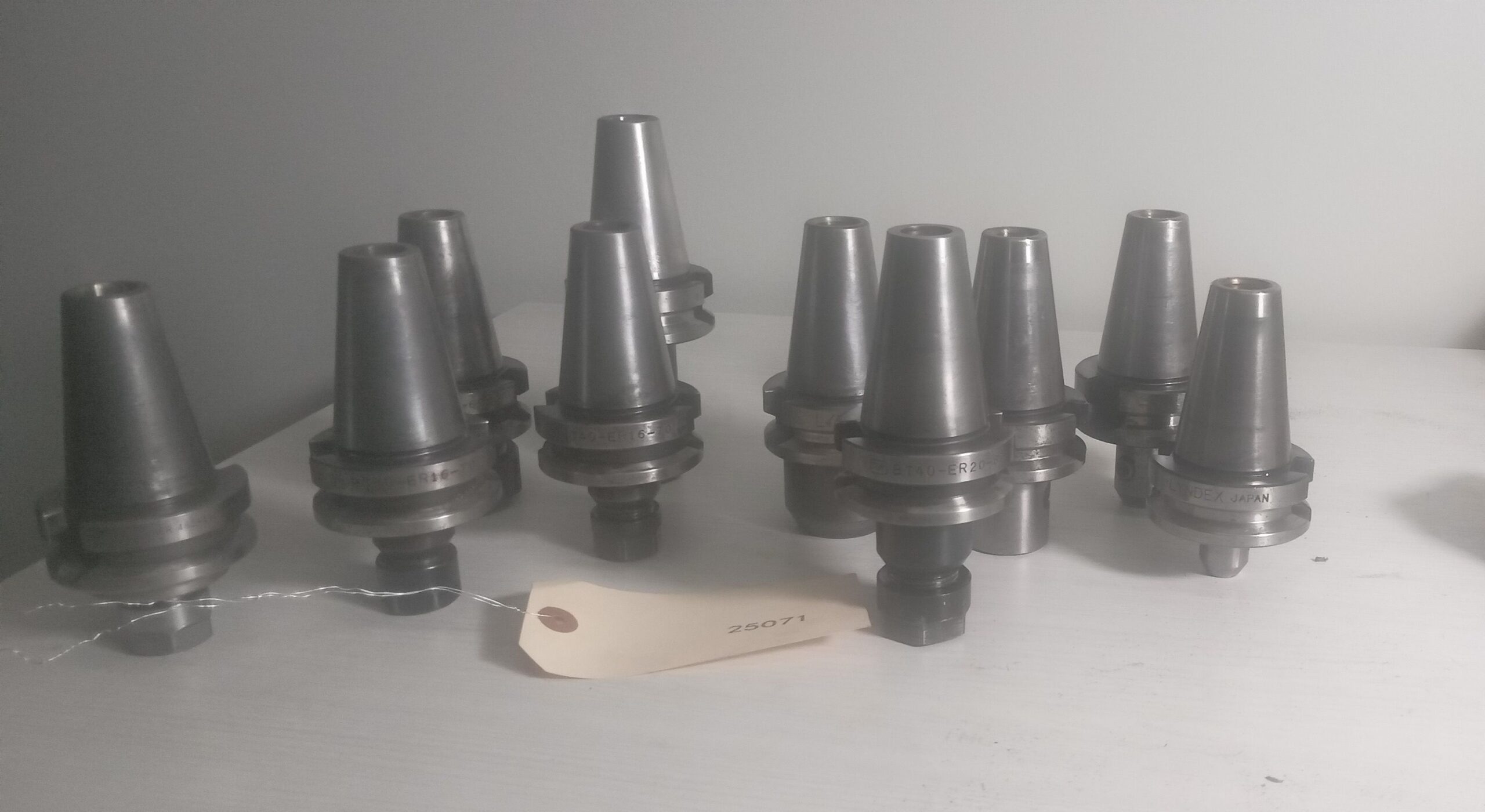 Lot of 10 BT40 Tool Holders - No Pull Studs, No Collets, Pre-Owned. No Tooling 6