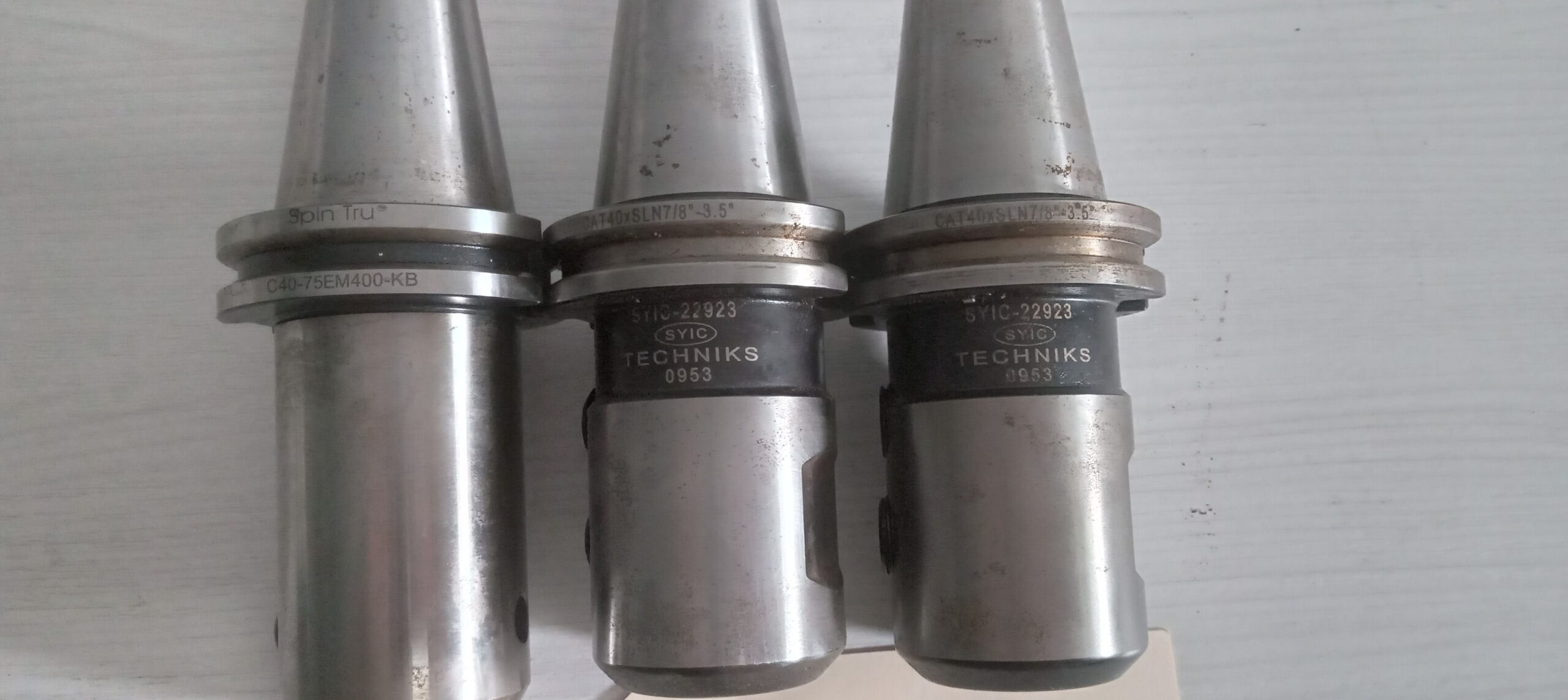 Lot of 5x Cat40 Cat 40 Weldon Lyndex Nikken SYIC TECHNIKS SpinTru 2