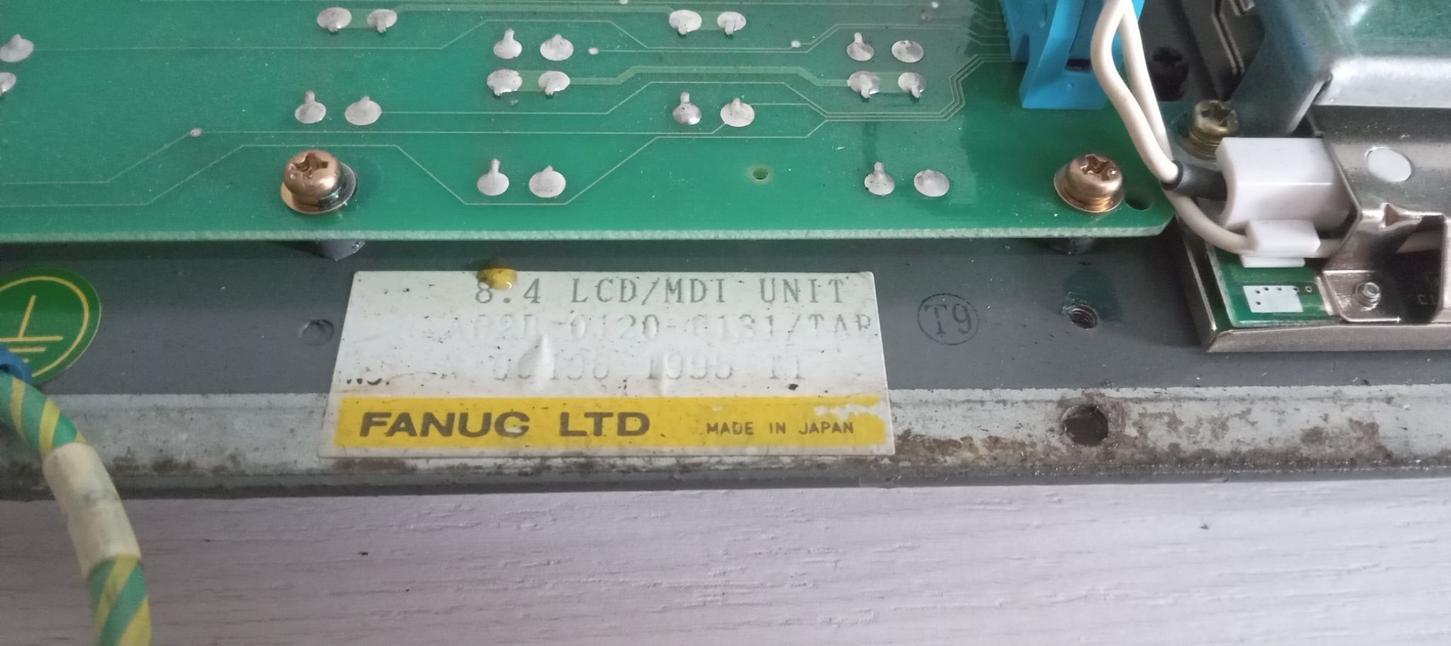 GE FANUC SERIES 18-T LCD/MDI UNIT A02B-0120-C066/TAR N 00179 A20B-1004-0640 2