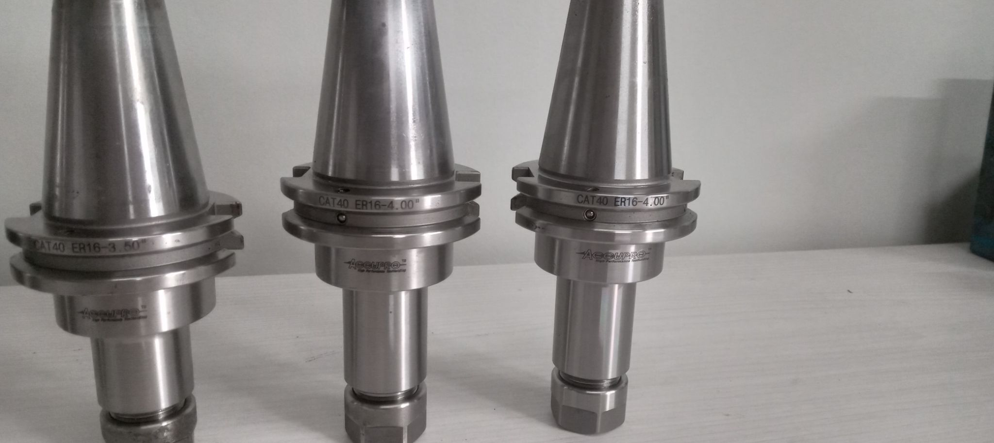 5x lot of 5 Accupro ER16 Cat40 Tool Holders 4 inch and 3.5" 6
