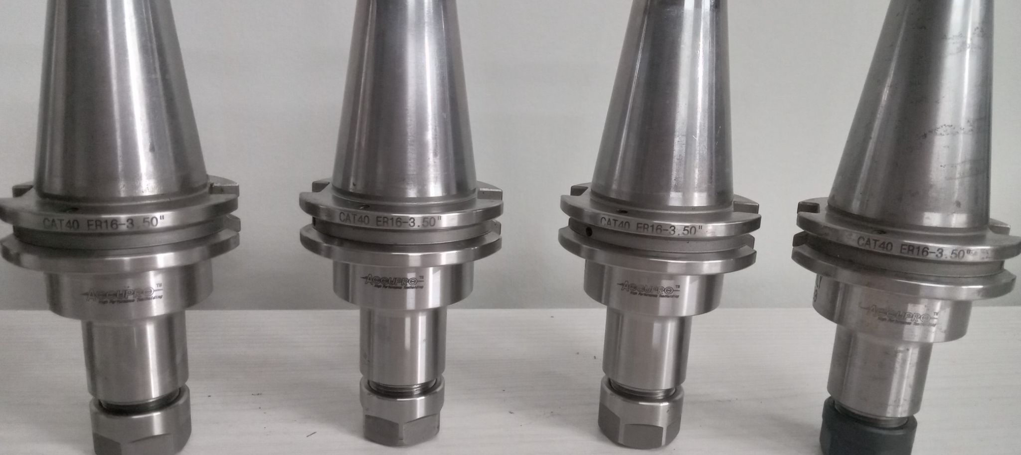 5x Lot of 5 Accupro ER16 Tool Holders CAT40 ER16-3.50" 3